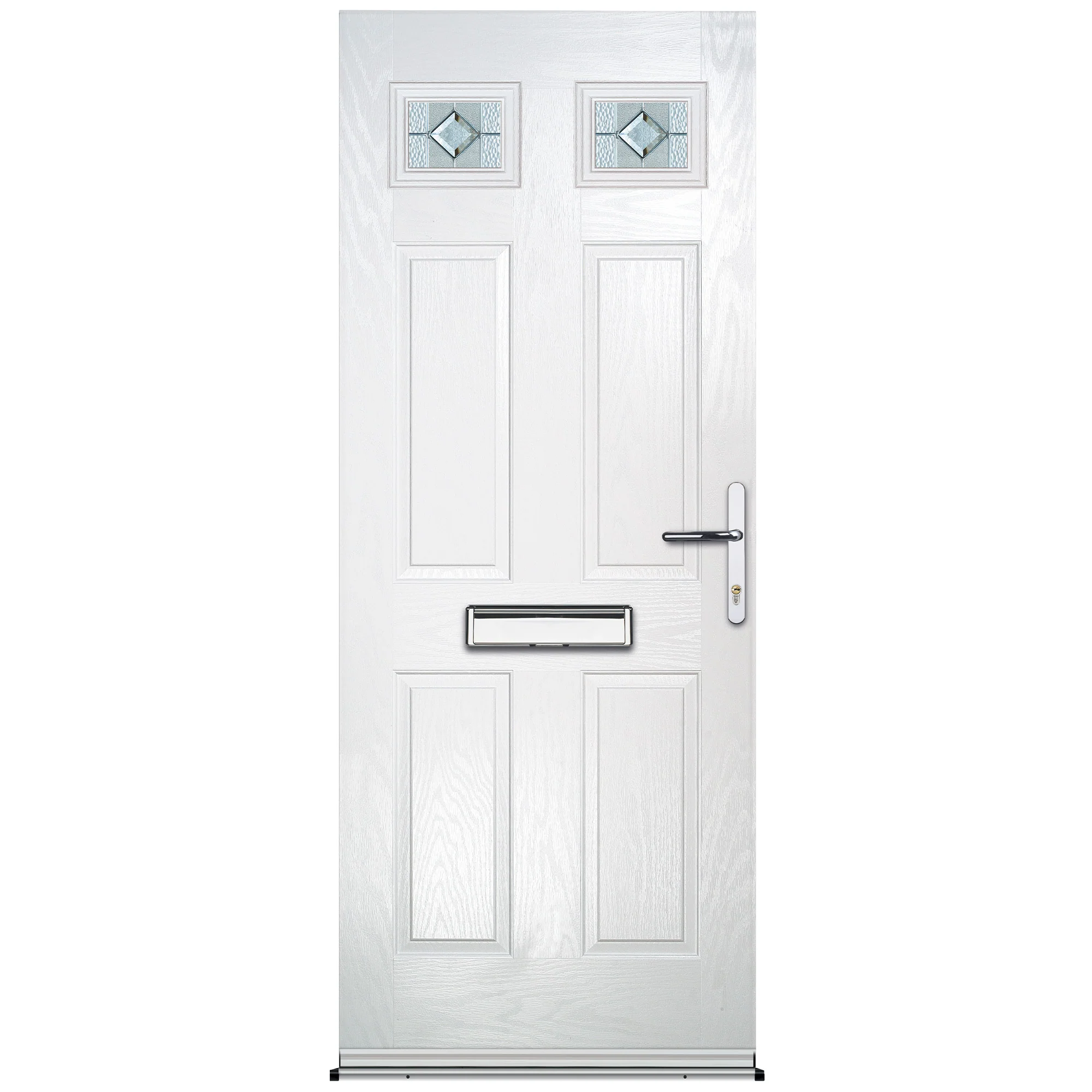 Abdale White Pre-Hung Venice Glass Composite Front Door Set - Image 2
