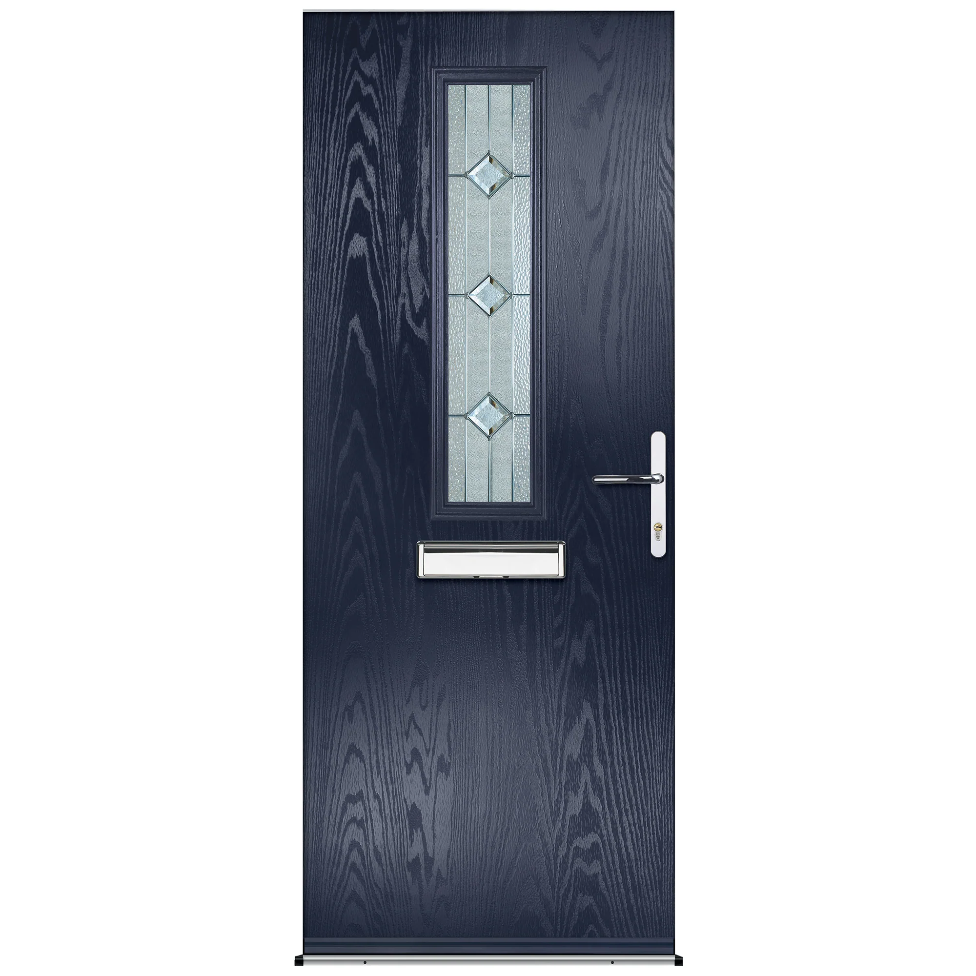 Fergus Blue Pre-Hung Venice Glass Composite Front Door Set - Image 5