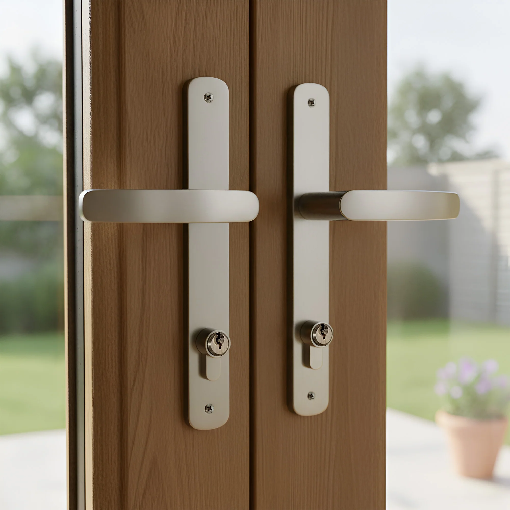 Fully Finished Oak External French Patio Door Set (OAKPATIO+HW) - Image 13