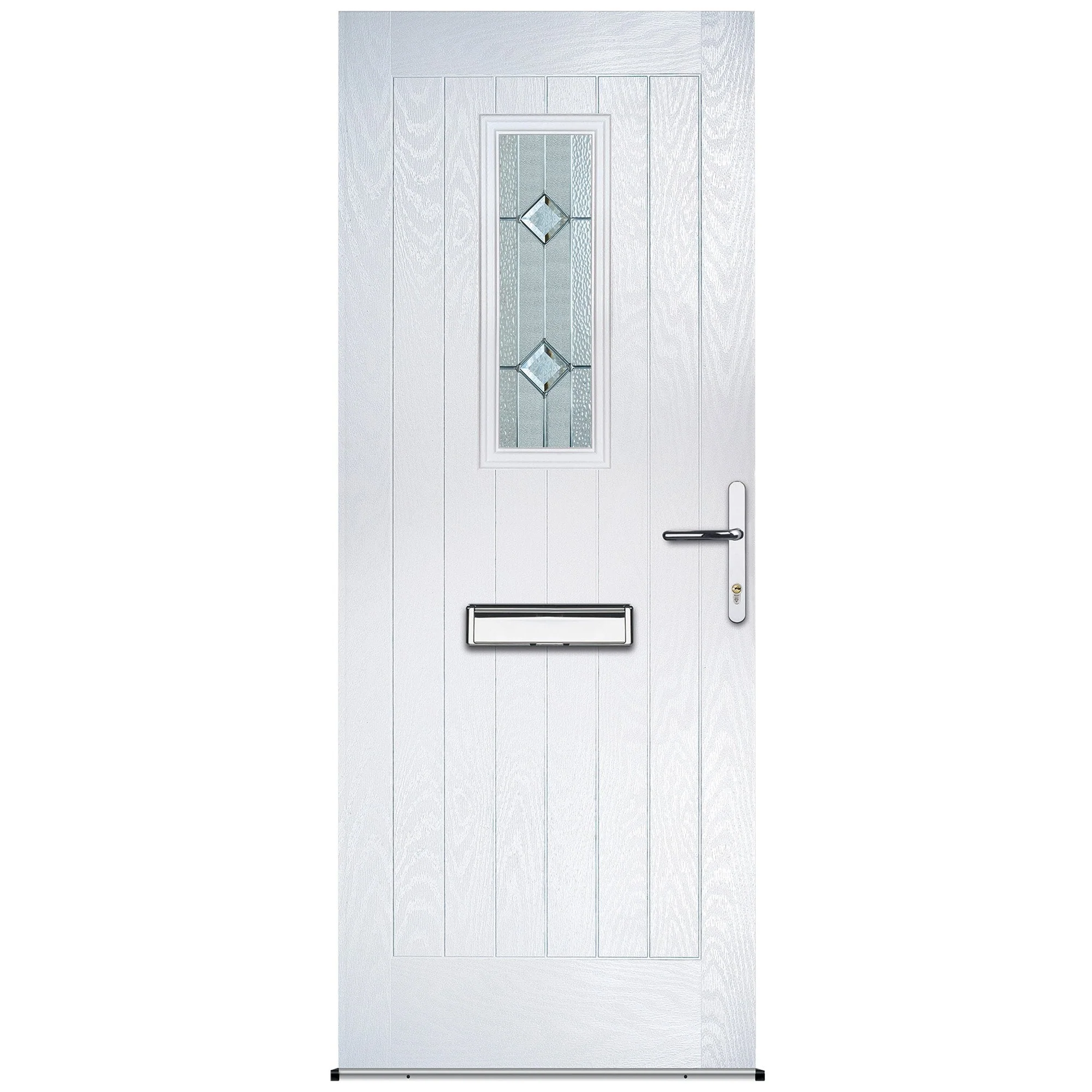 Goswell Chartwell Green Pre-Hung Venice Glass Composite Front Door Set - Image 8