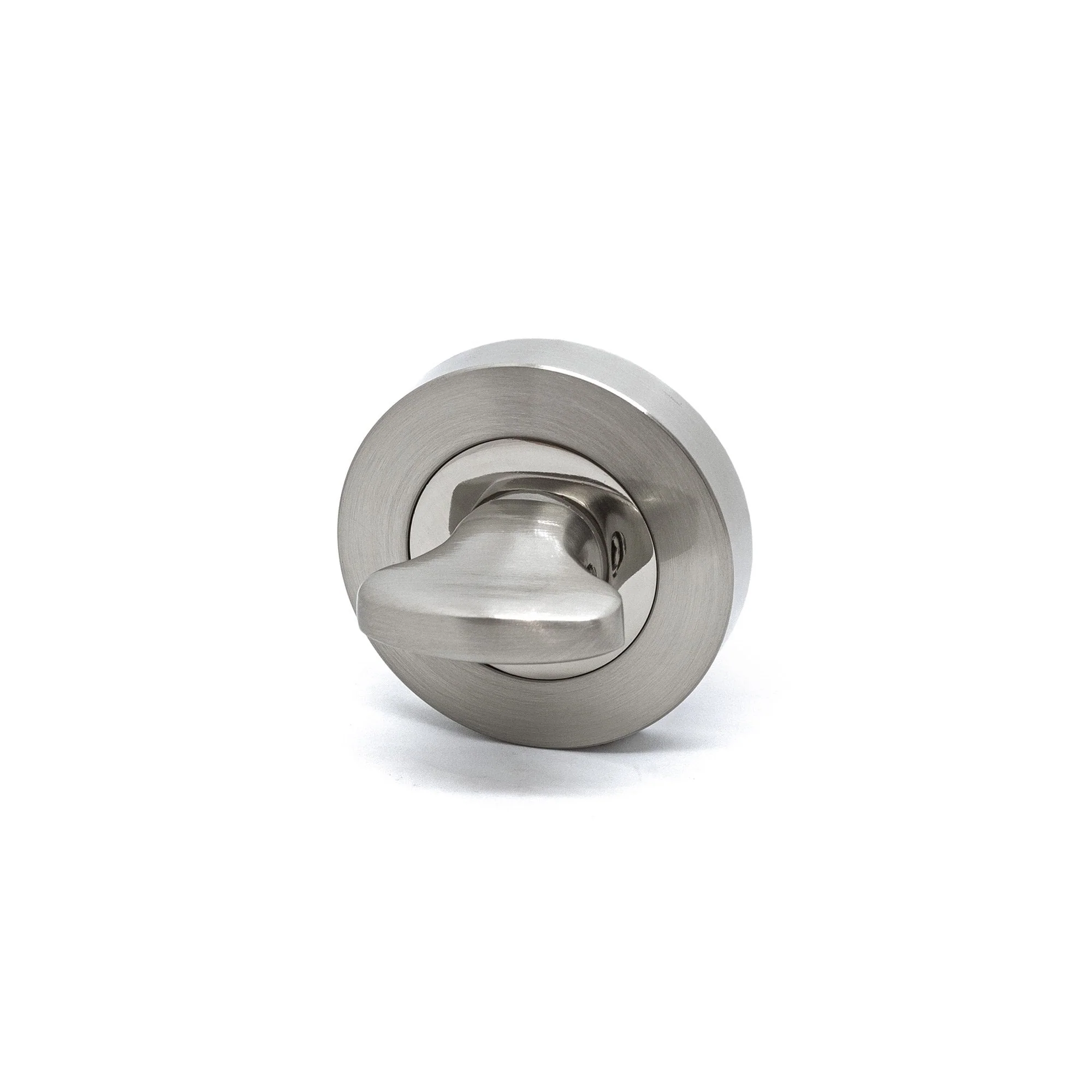 Premium Matiz Lever On Round Rose Bathroom Handle Set - Two-Tone Nickel (76723) - Image 6