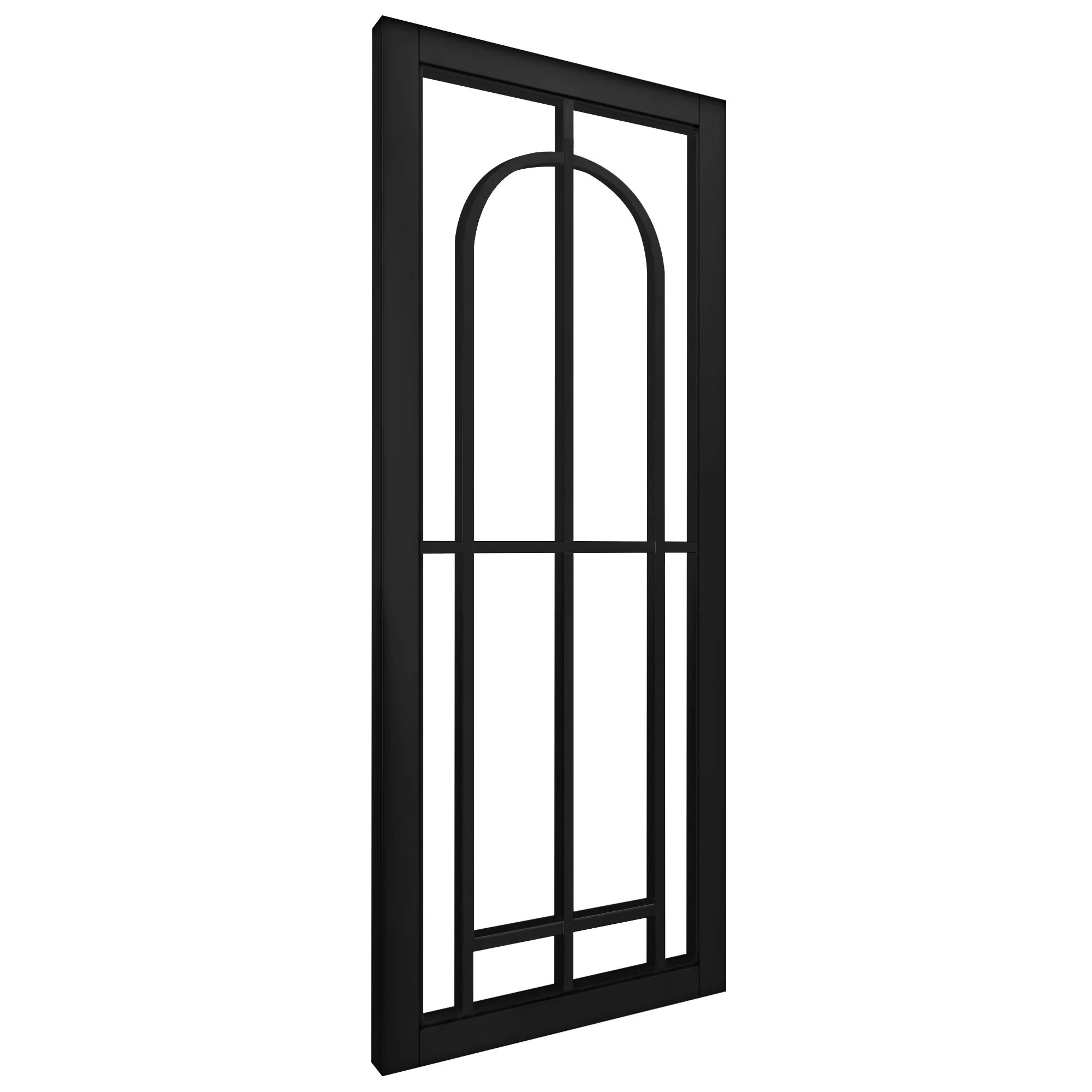 Jet Black Internal Fully Finished 10 Light Arch Industrial Studio Door (STUBL10LARCH) - Image 2