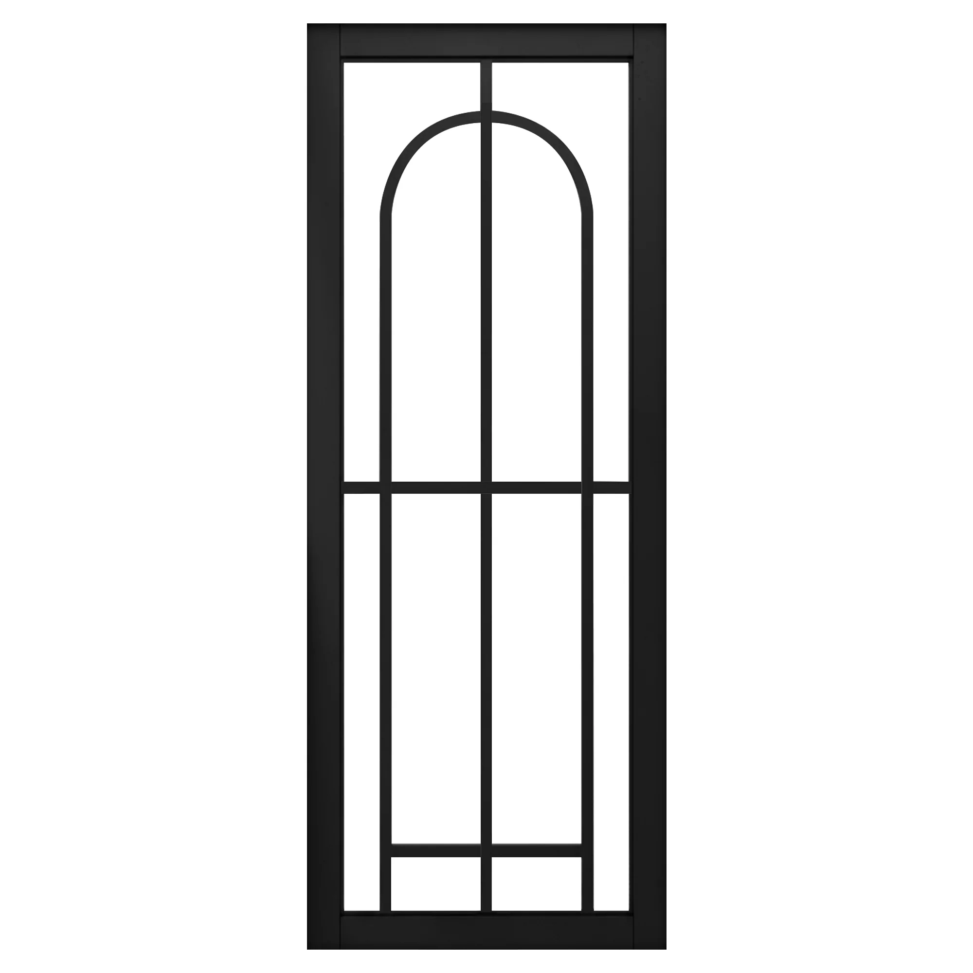 Jet Black Internal Fully Finished 10 Light Arch Industrial Studio Door (STUBL10LARCH) - Image 3