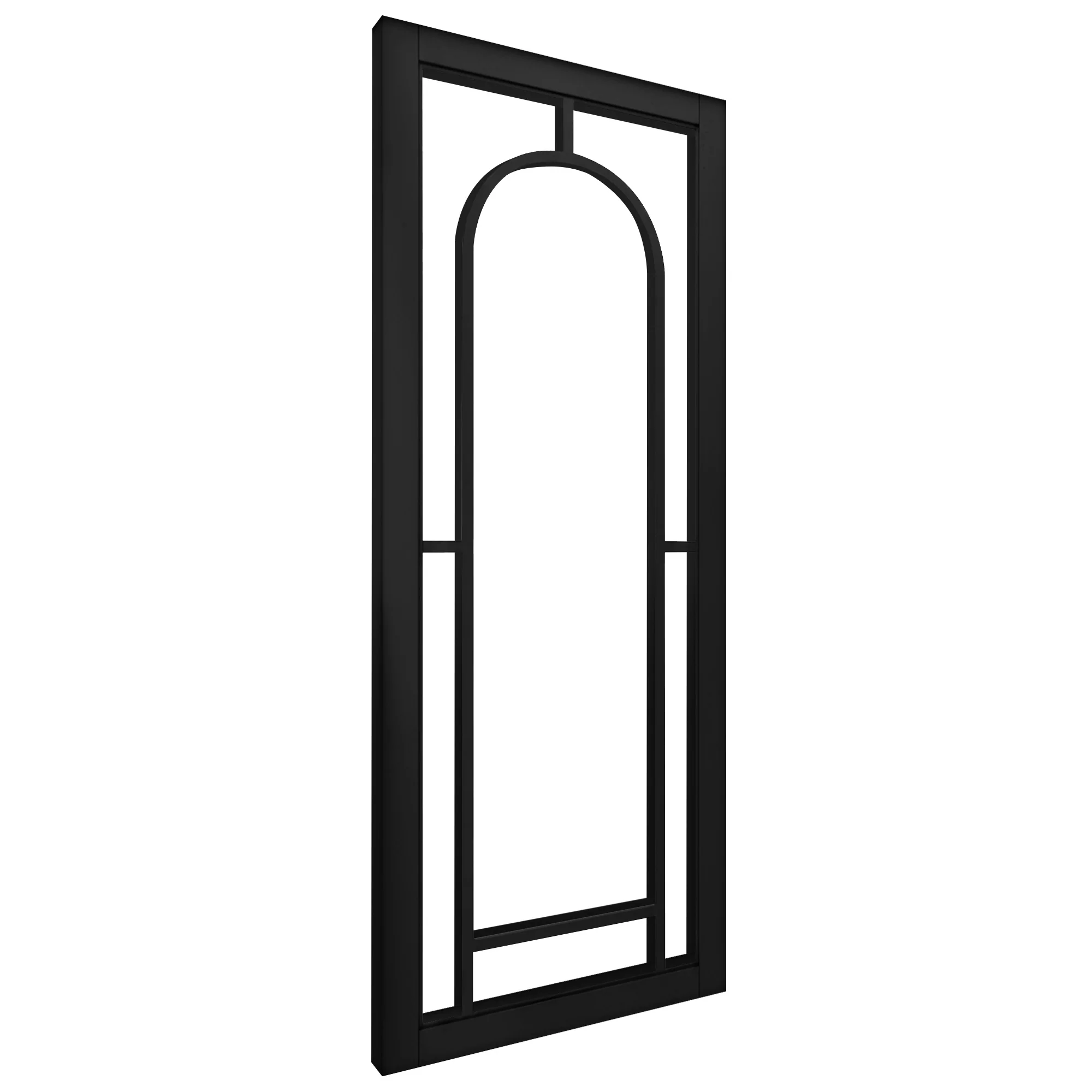 Jet Black Internal Fully Finished 6 Light Arch Industrial Studio Door (STUBL6LARCH) - Image 2