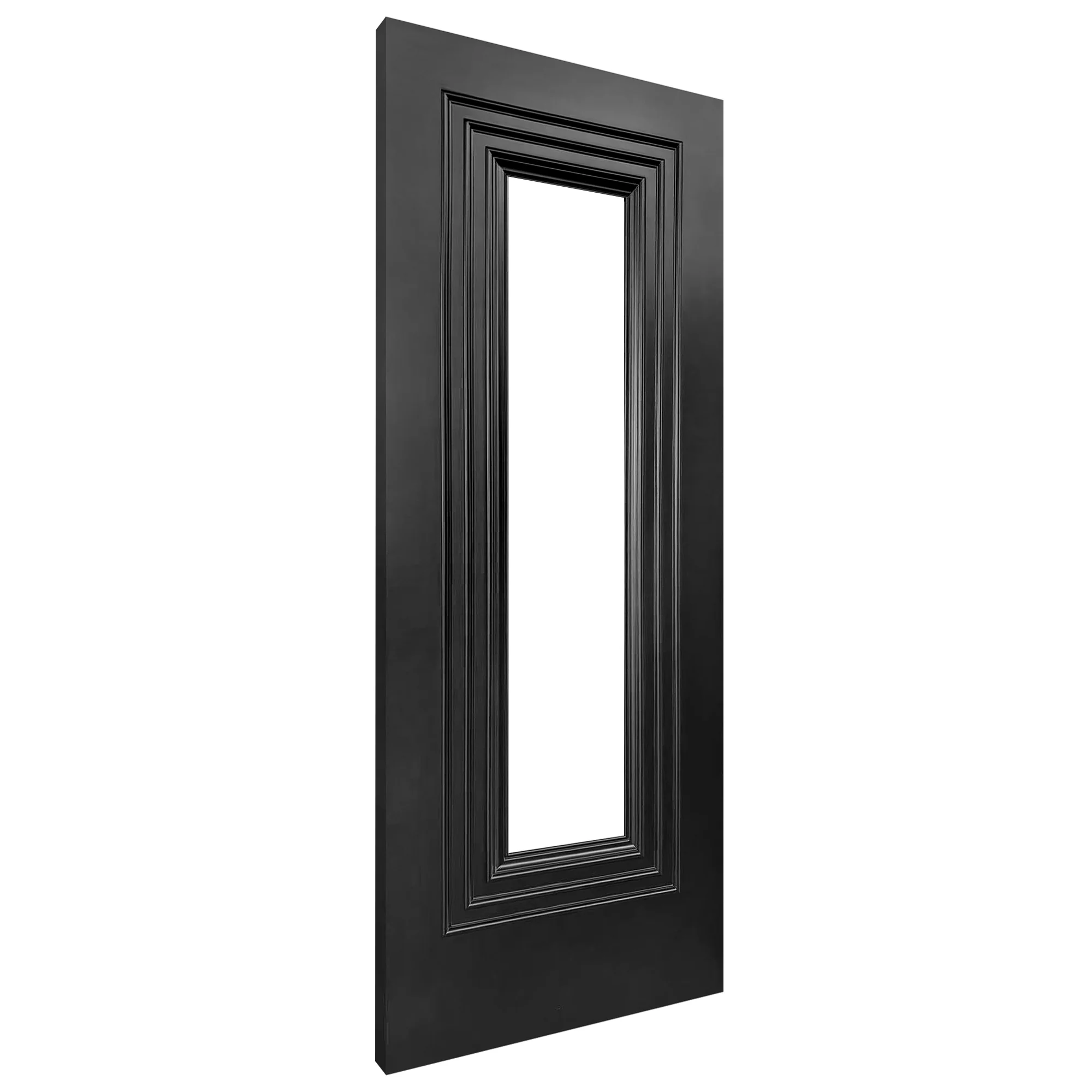Jet Black Internal Fully Finished 1 Light Clear Glass Trinity Door (BLACKTRICG) - Image 2