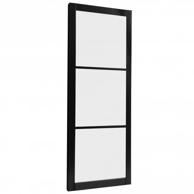 Jet Black Internal Fully Finished Industrial Studio 3 Light Obscure Glass Made-to-Measure Door (120537) - Image 3