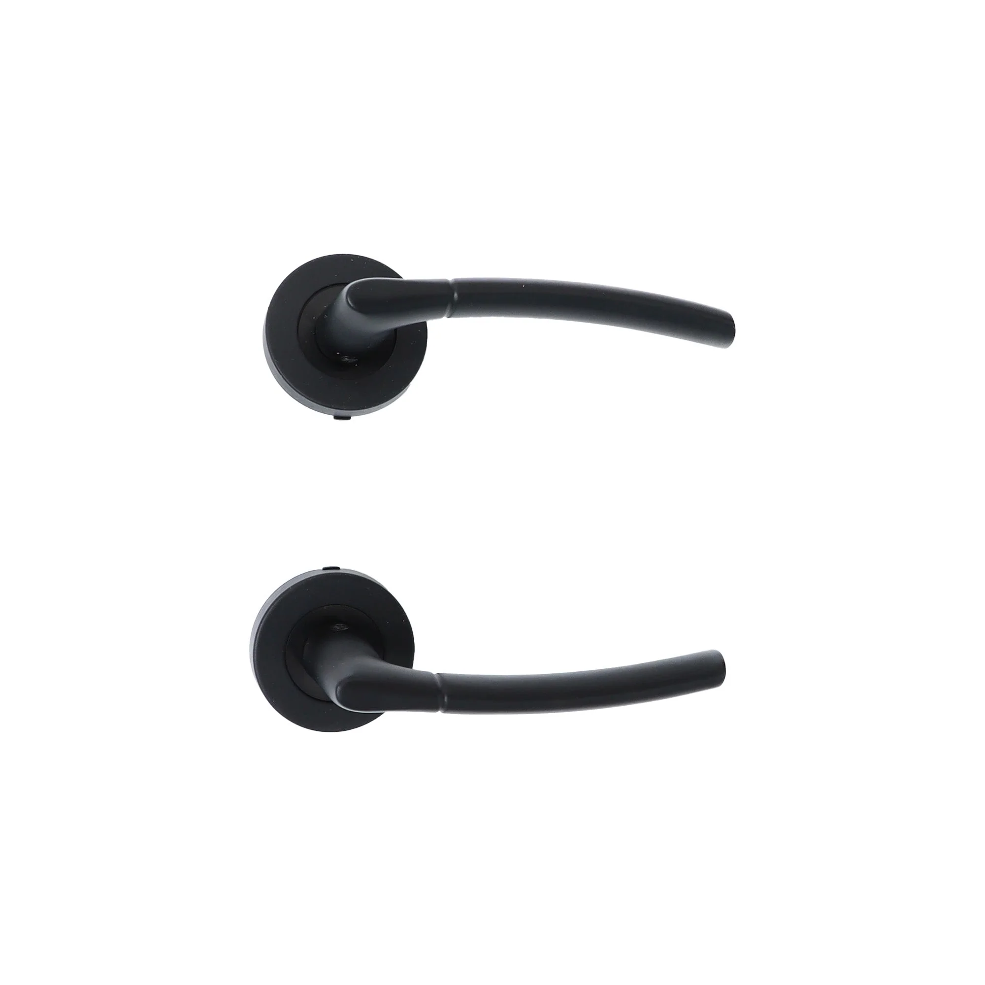Lifestyle Alcor Lever on Round Rose Handle Set - Matt Black (123565) - Image 2