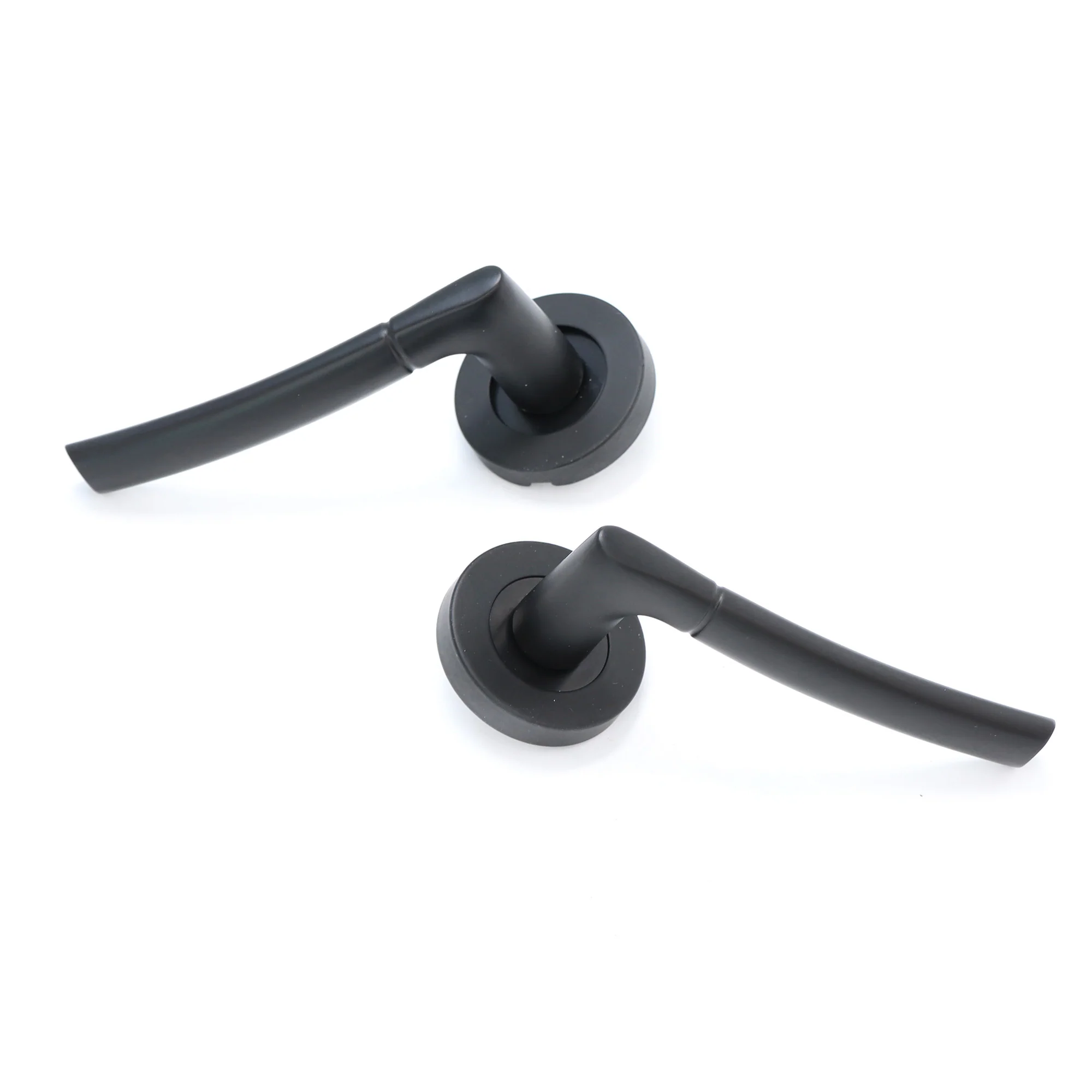 Lifestyle Alcor Lever on Round Rose Handle Set - Matt Black (123565) - Image 5