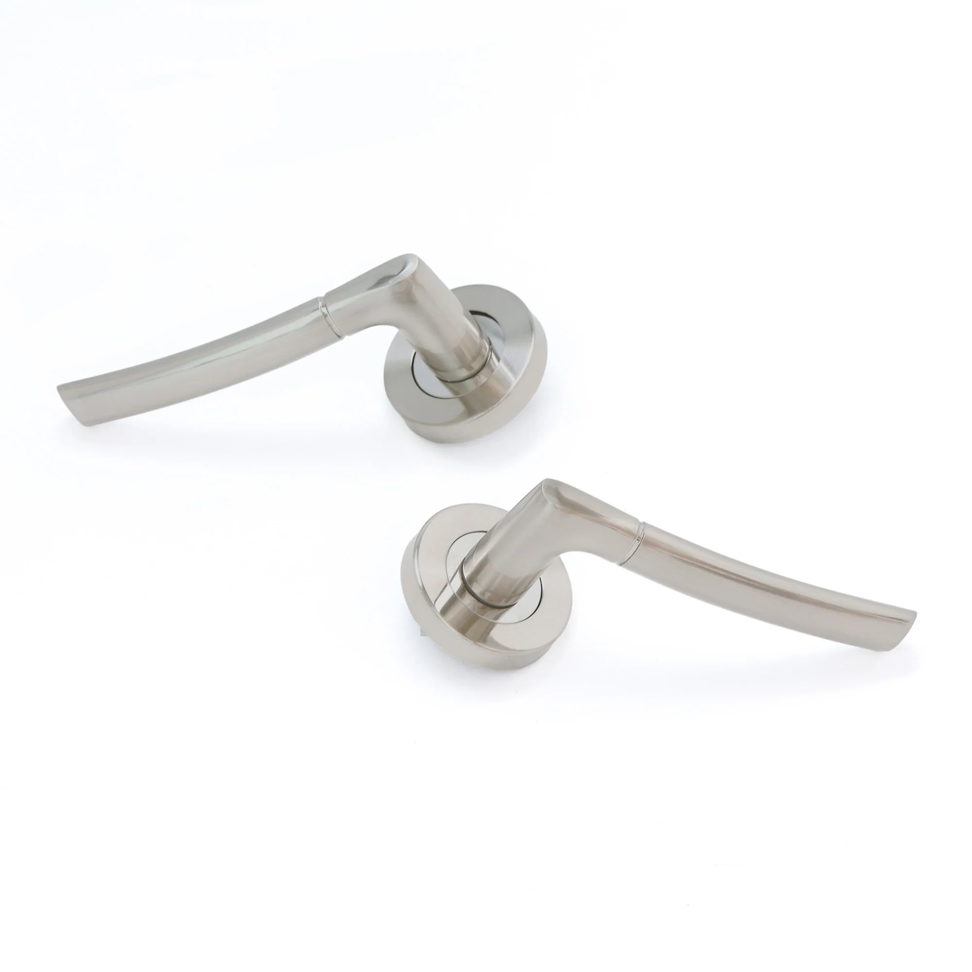 Lifestyle Alcor Lever on Round Rose Handle Set - Satin Nickel (123563) - Image 3