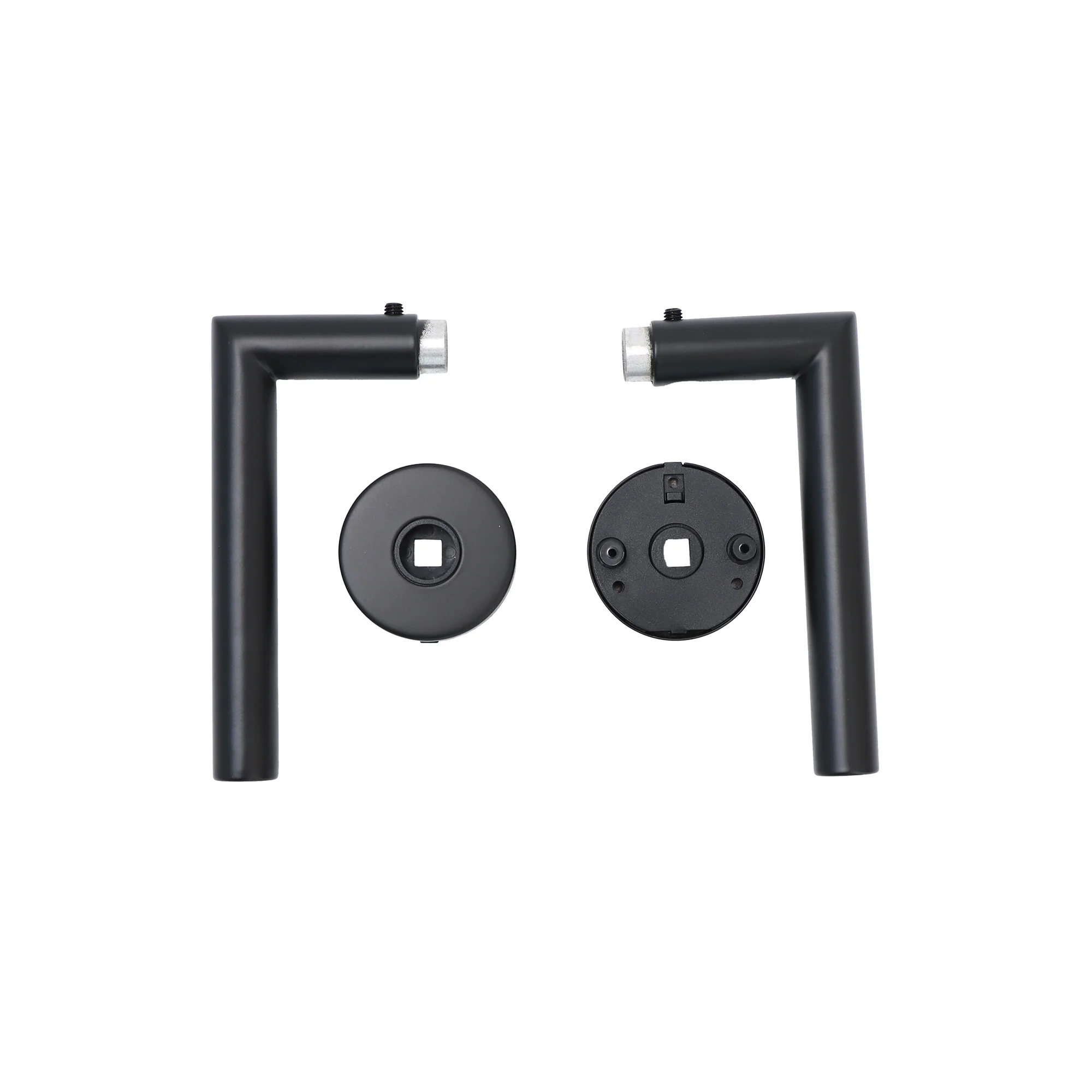 Lifestyle Alpha Lever on Round Rose Handle Set - Matt Black (123568) - Image 4