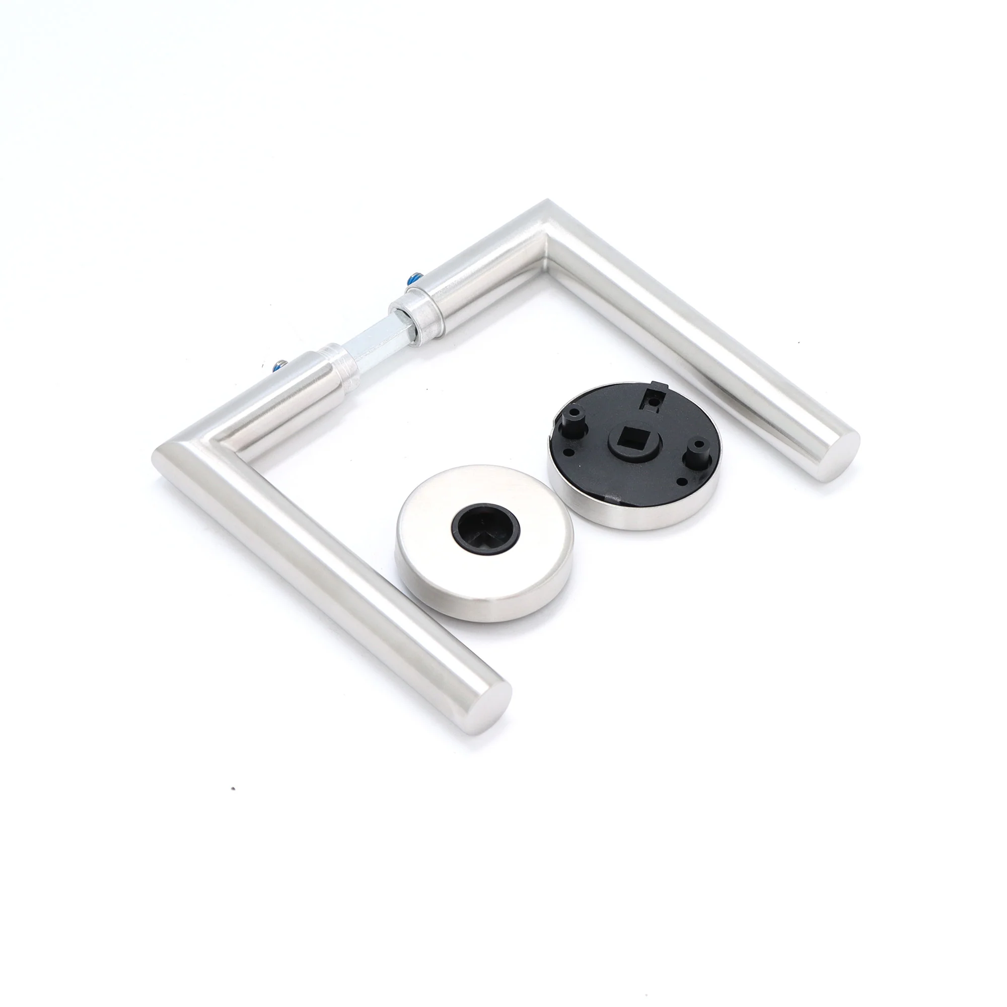 Lifestyle Alpha Lever on Round Rose Handle Set - Satin Nickel (123566) - Image 2