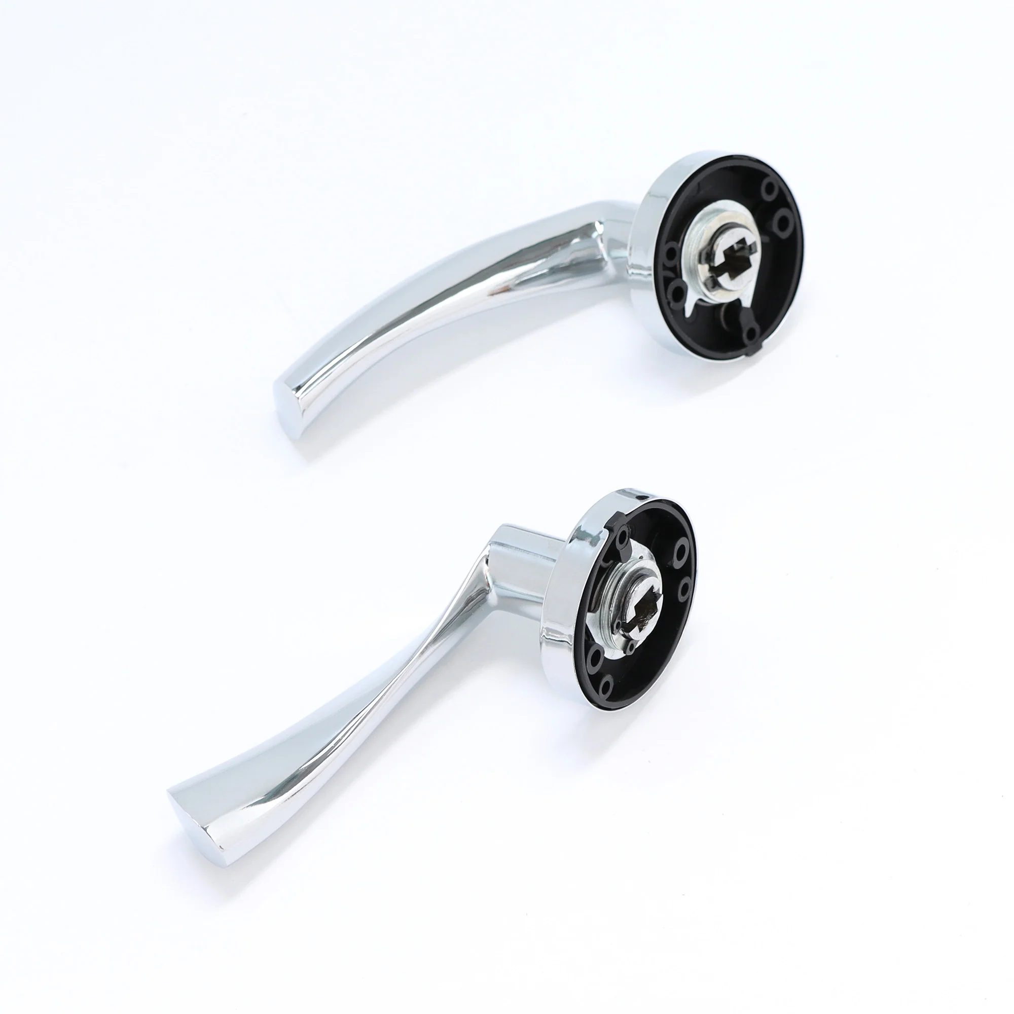 Lifestyle Mizar Lever on Round Rose Handle Set - Polished Chrome (123561) - Image 4