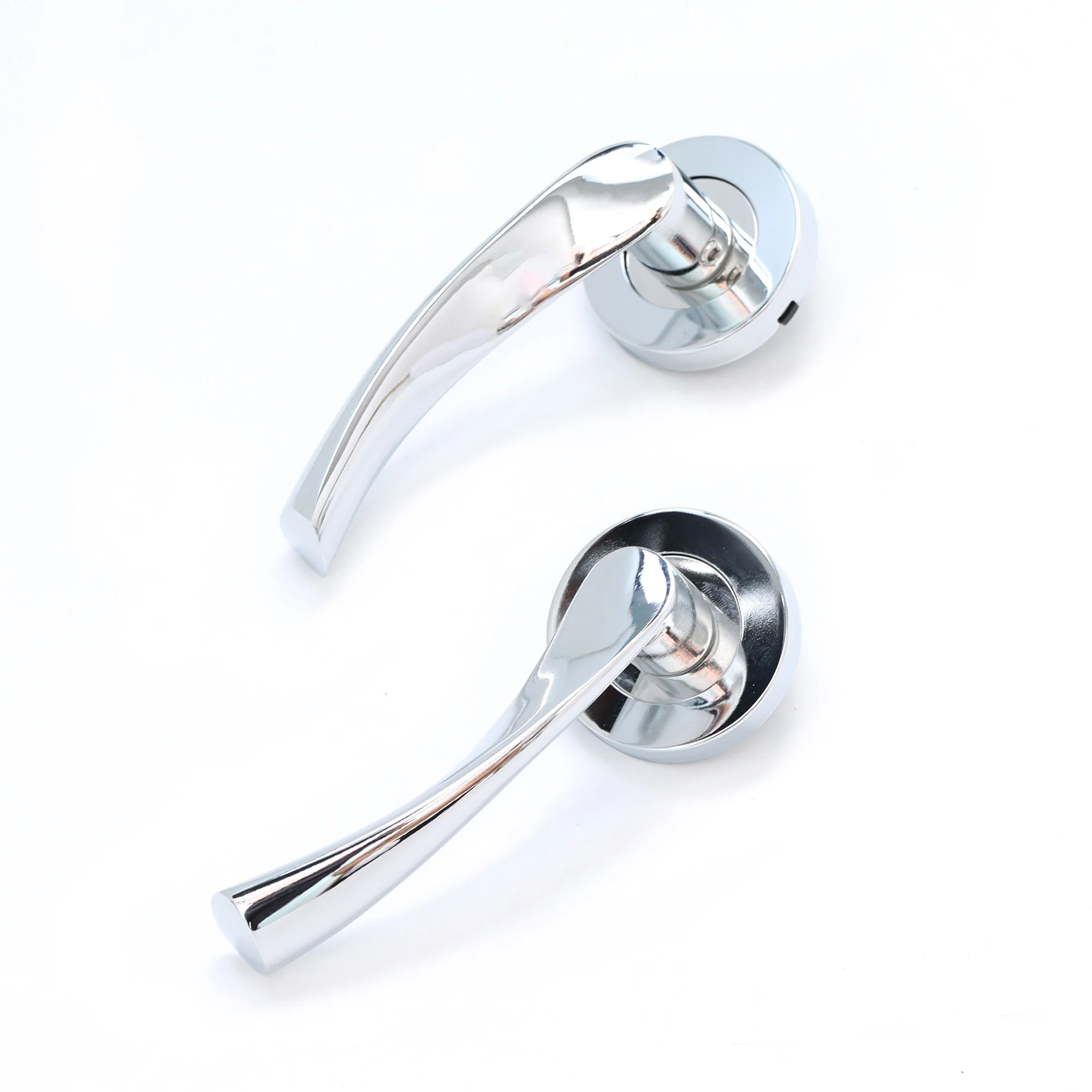Lifestyle Mizar Lever on Round Rose Handle Set - Polished Chrome (123561) - Image 5