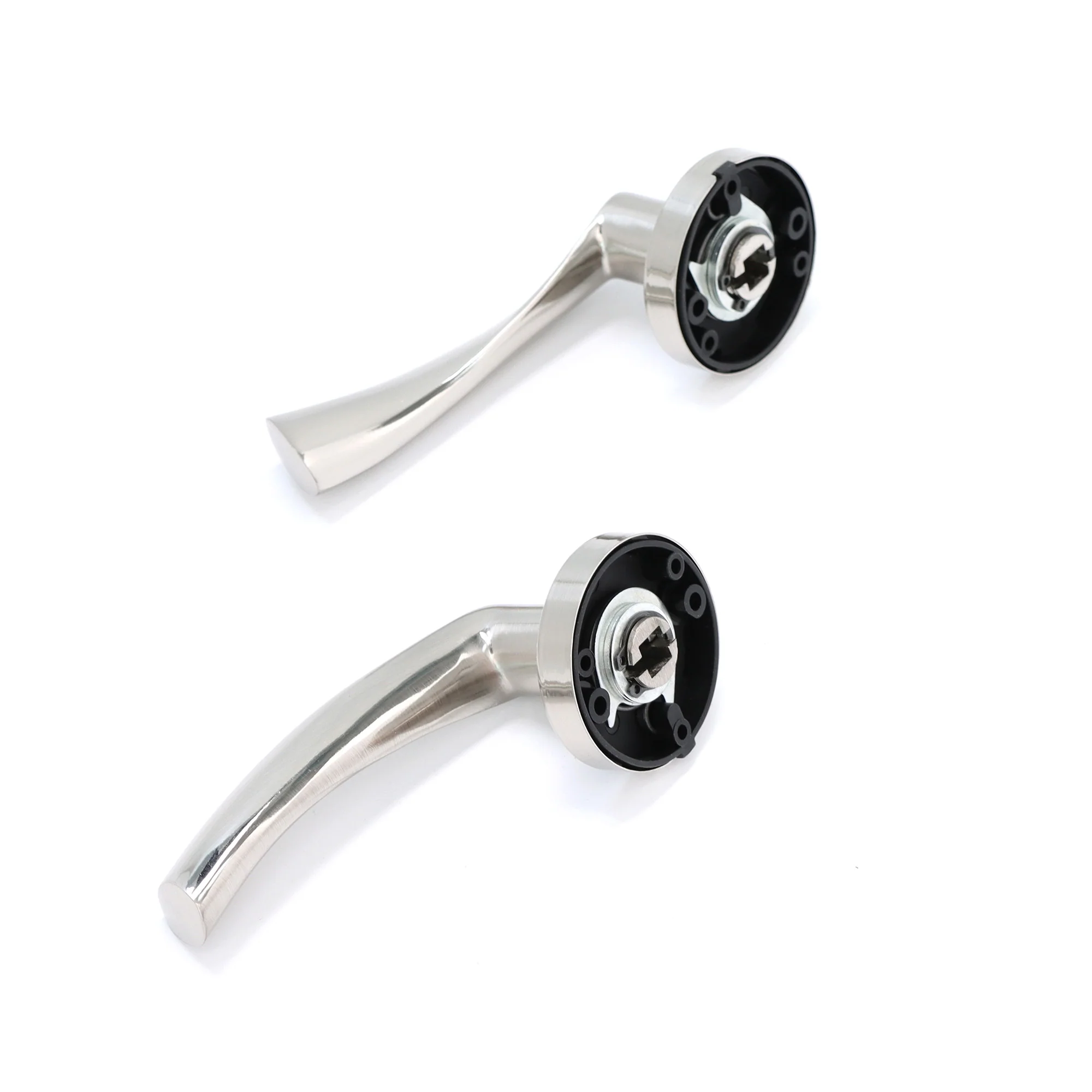 Lifestyle Mizar Lever on Round Rose Handle Set - Satin Nickel (123560) - Image 4