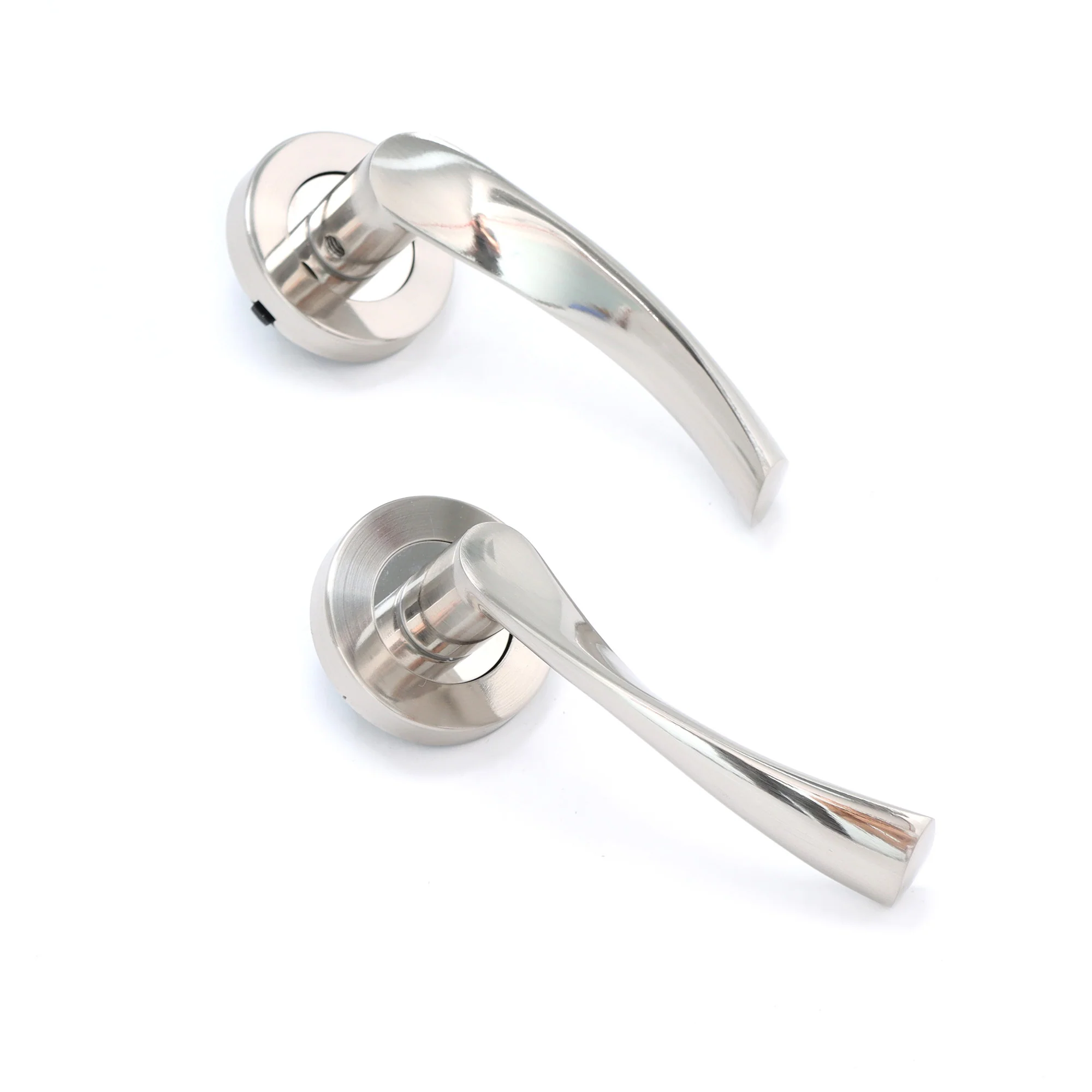 Lifestyle Mizar Lever on Round Rose Handle Set - Satin Nickel (123560) - Image 6