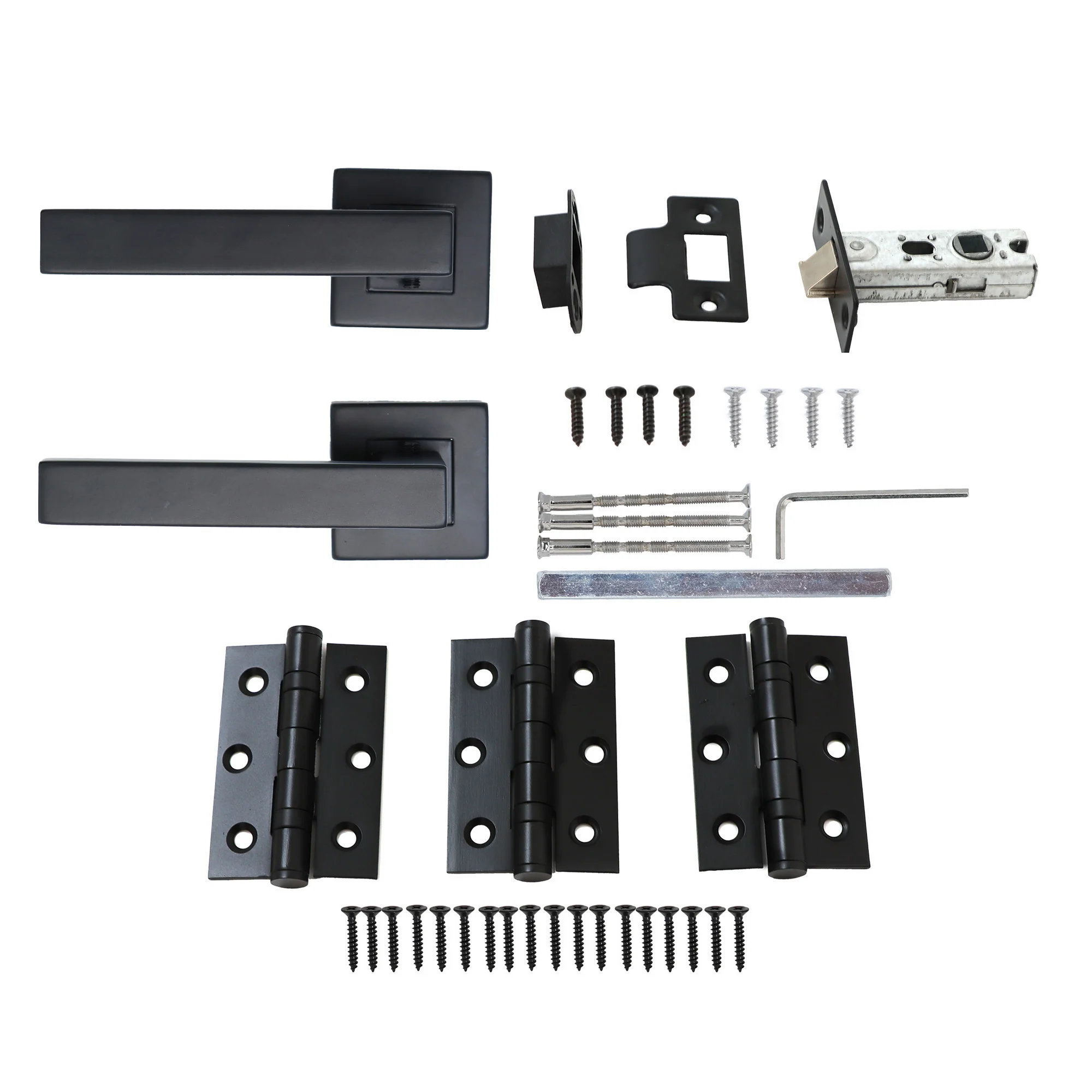 Superior Callisto Lever on Square Rose CE13 Fire Door Handle Set - Matt Black (123547) - Image 3