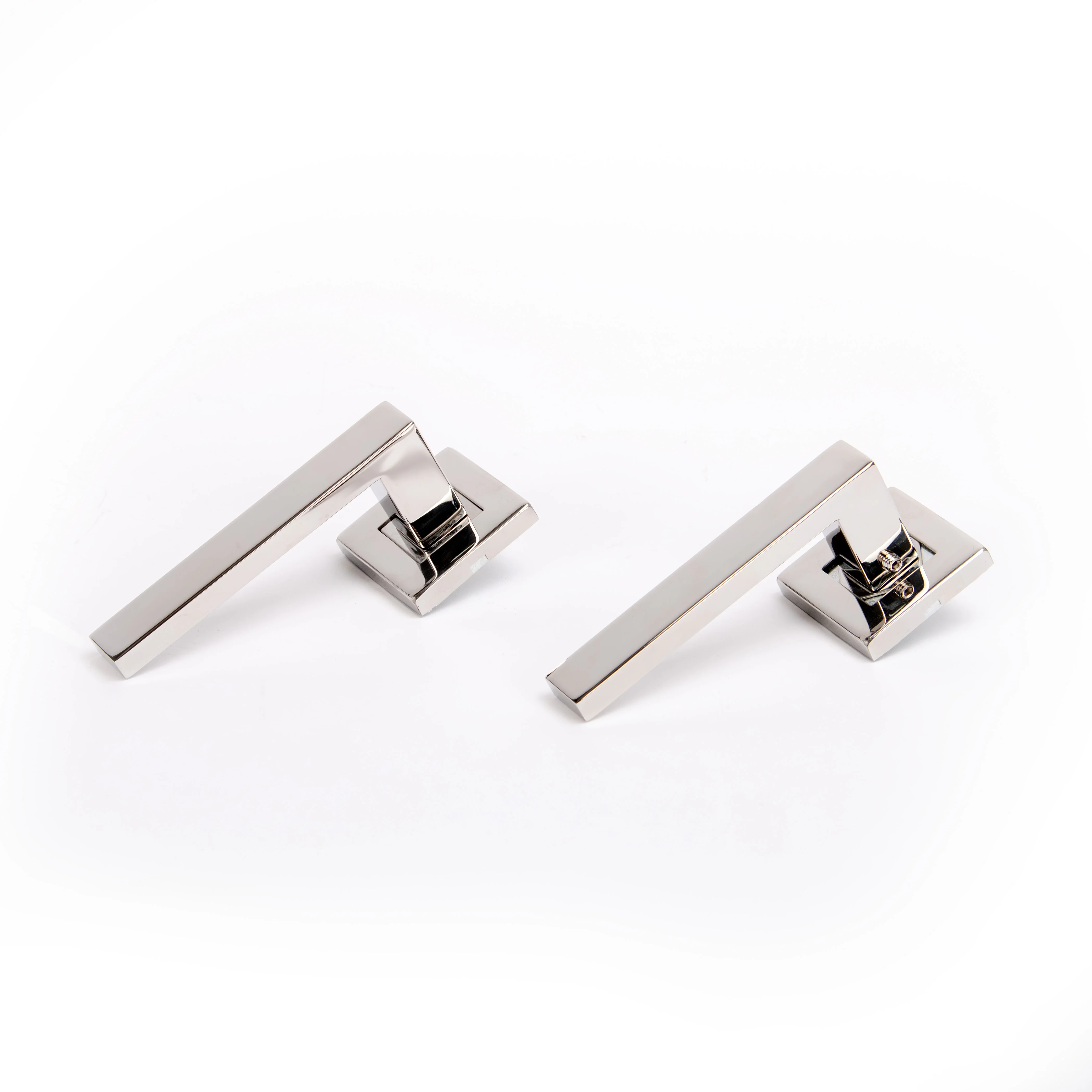 Superior Callisto Lever on Square Rose CE13 Fire Door Handle Set - Polished Stainless Steel (123545)