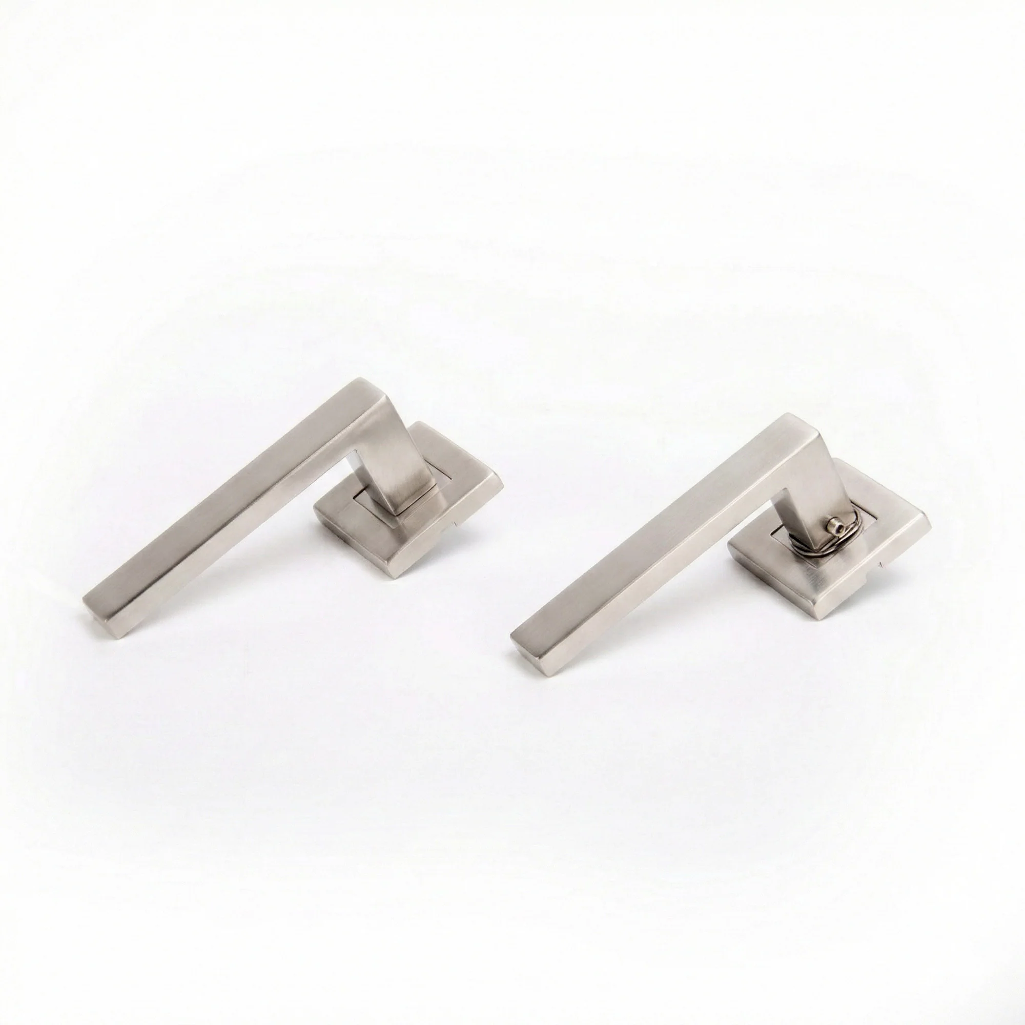 Superior Callisto Lever on Square Rose CE13 Fire Door Handle Set - Satin Stainless Steel (123544)