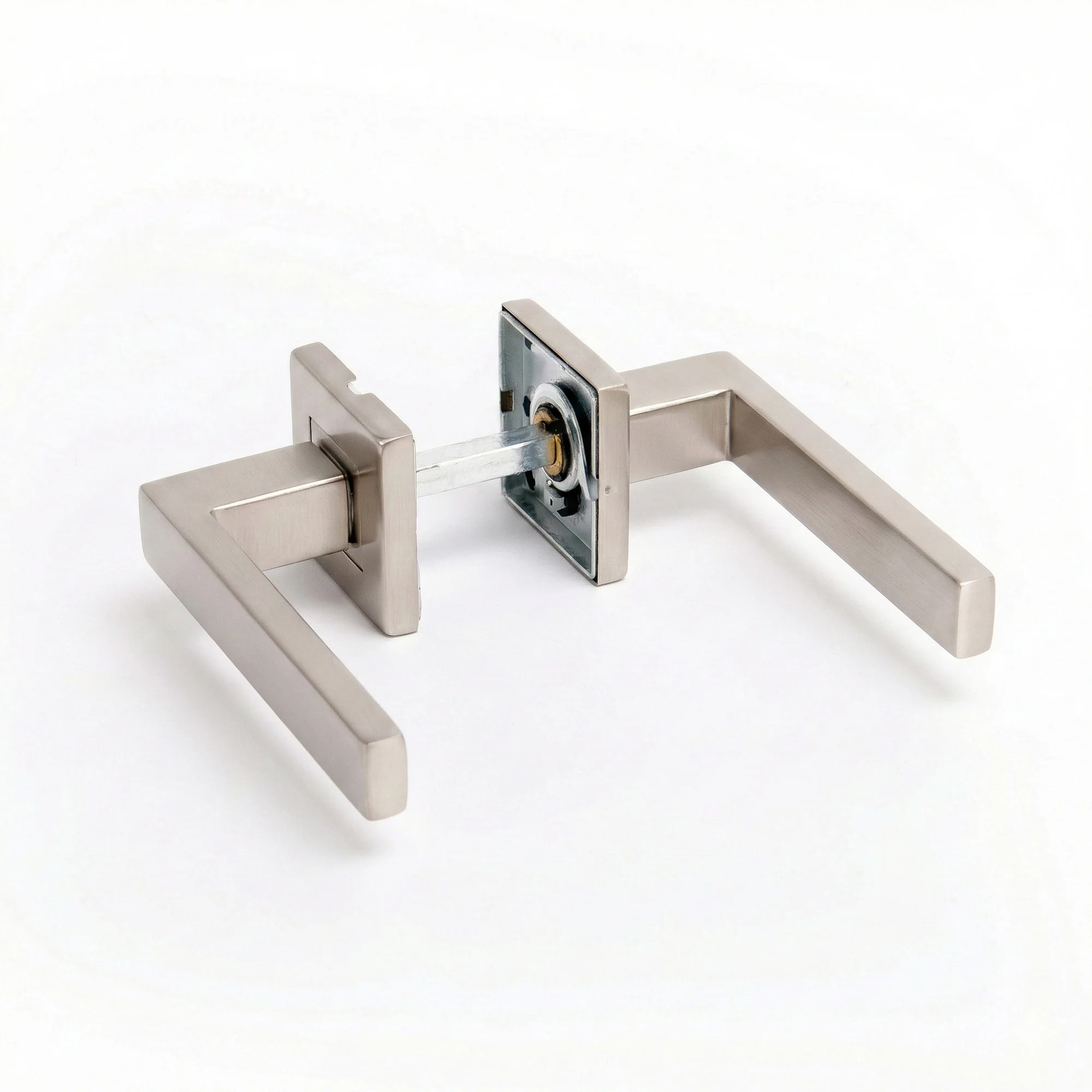 Superior Callisto Lever on Square Rose CE13 Fire Door Handle Set - Satin Stainless Steel (123544) - Image 2