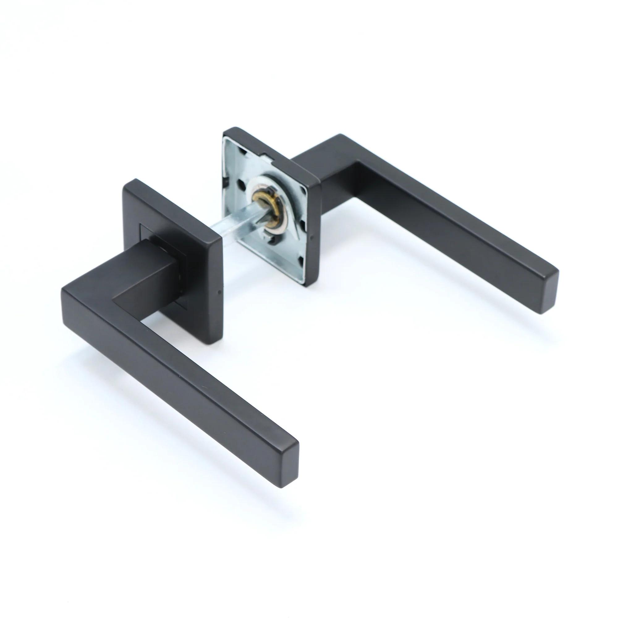 Superior Callisto Lever on Square Rose Handle Set - Matt Black (123489) - Image 3