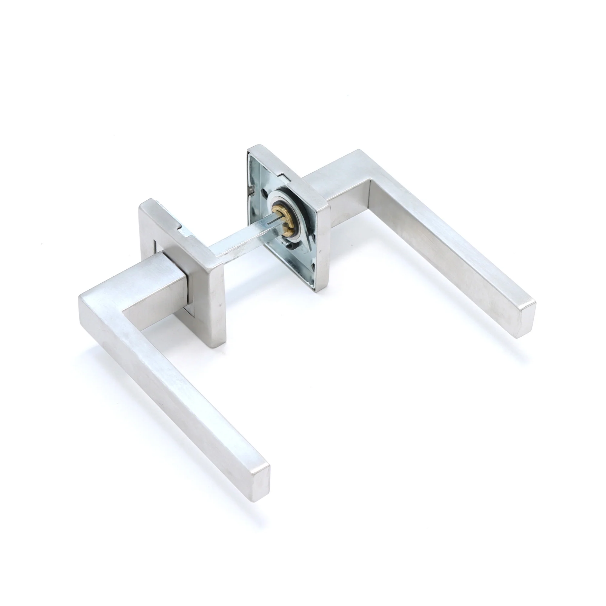 Superior Callisto Lever on Square Rose Handle Set - Satin Stainless Steel (123486) - Image 3