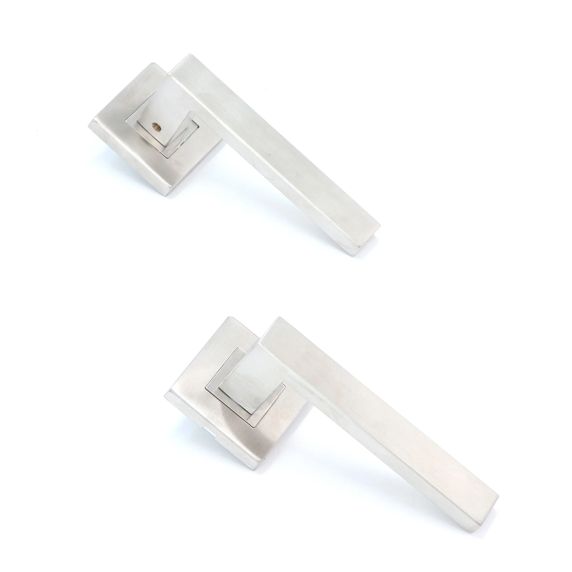 Superior Callisto Lever on Square Rose Handle Set - Satin Stainless Steel (123486) - Image 5