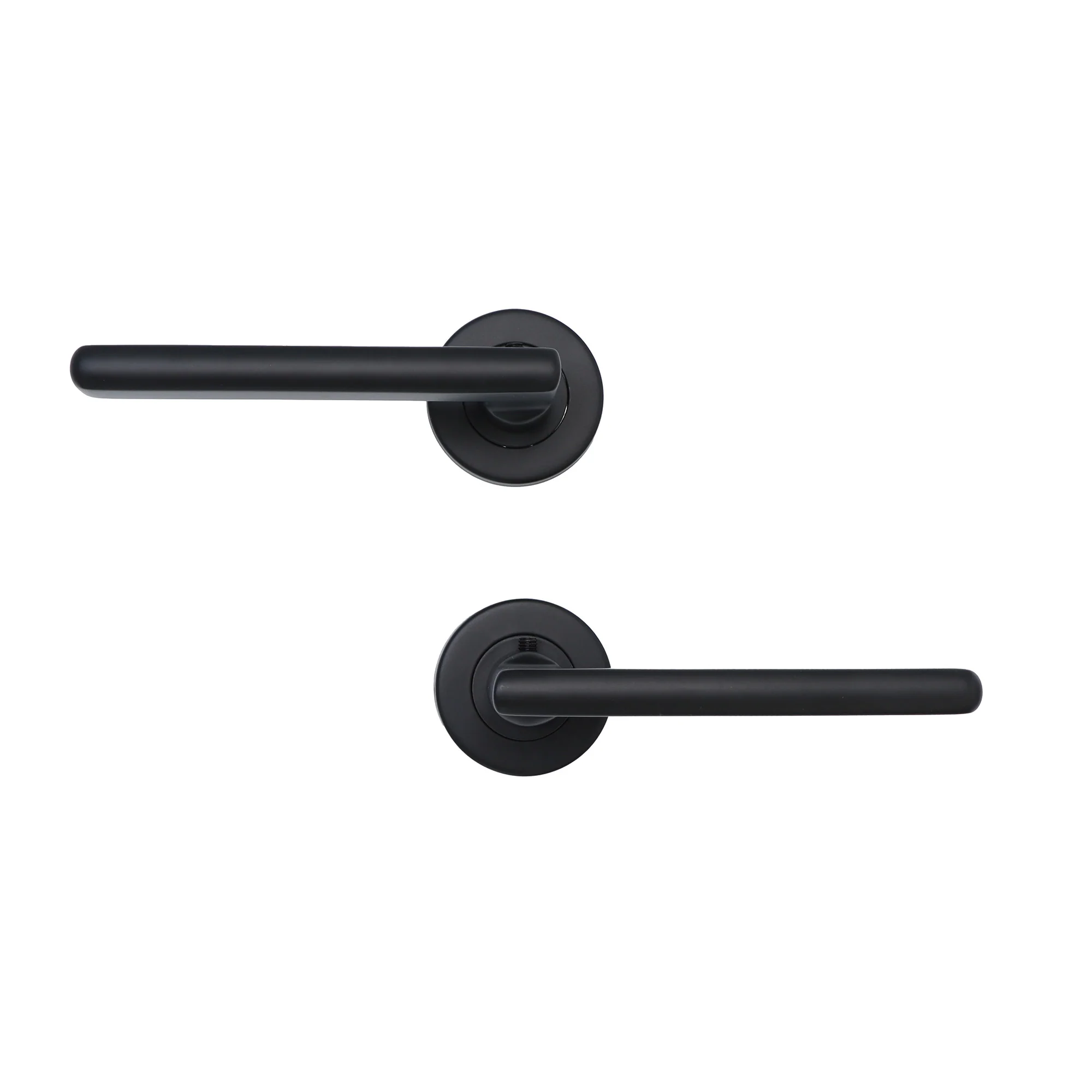 Superior Luna Lever on Round Rose Handle Set - Matt Black (123474) - Image 6