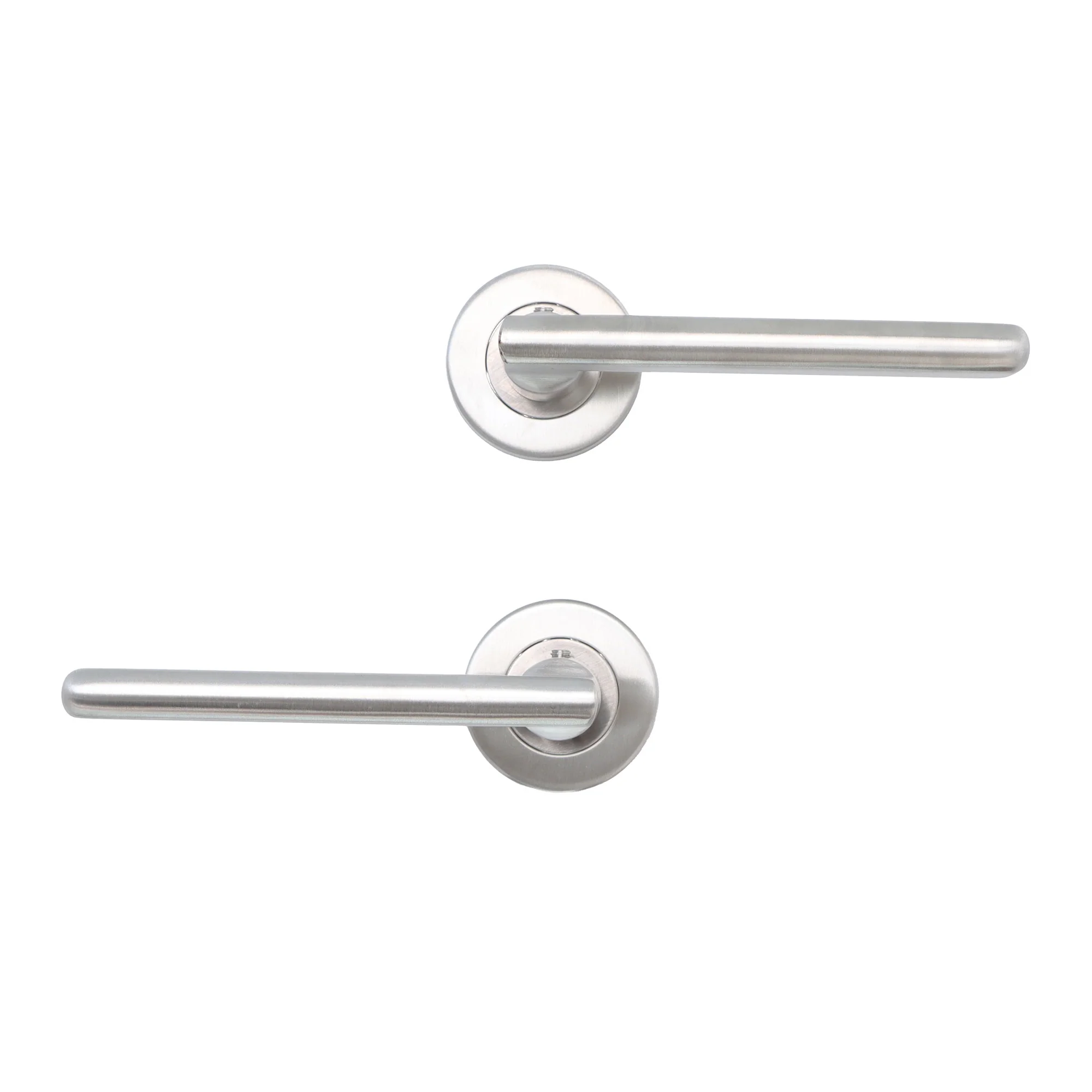 Superior Luna Lever on Round Rose Handle Set - Satin Stainless Steel (123471) - Image 5