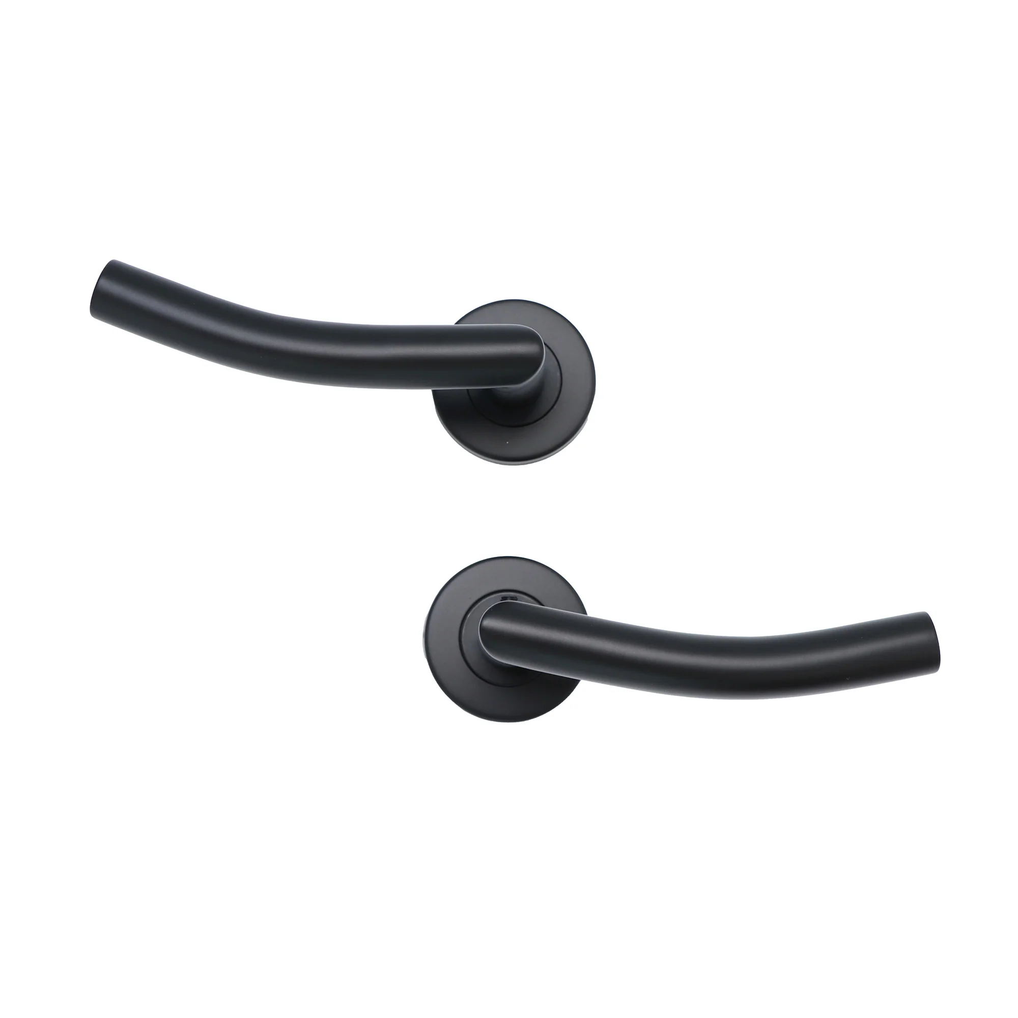 Superior Miranda Lever on Round Rose CE13 Fire Door Handle Set - Matt Black (123557) - Image 6