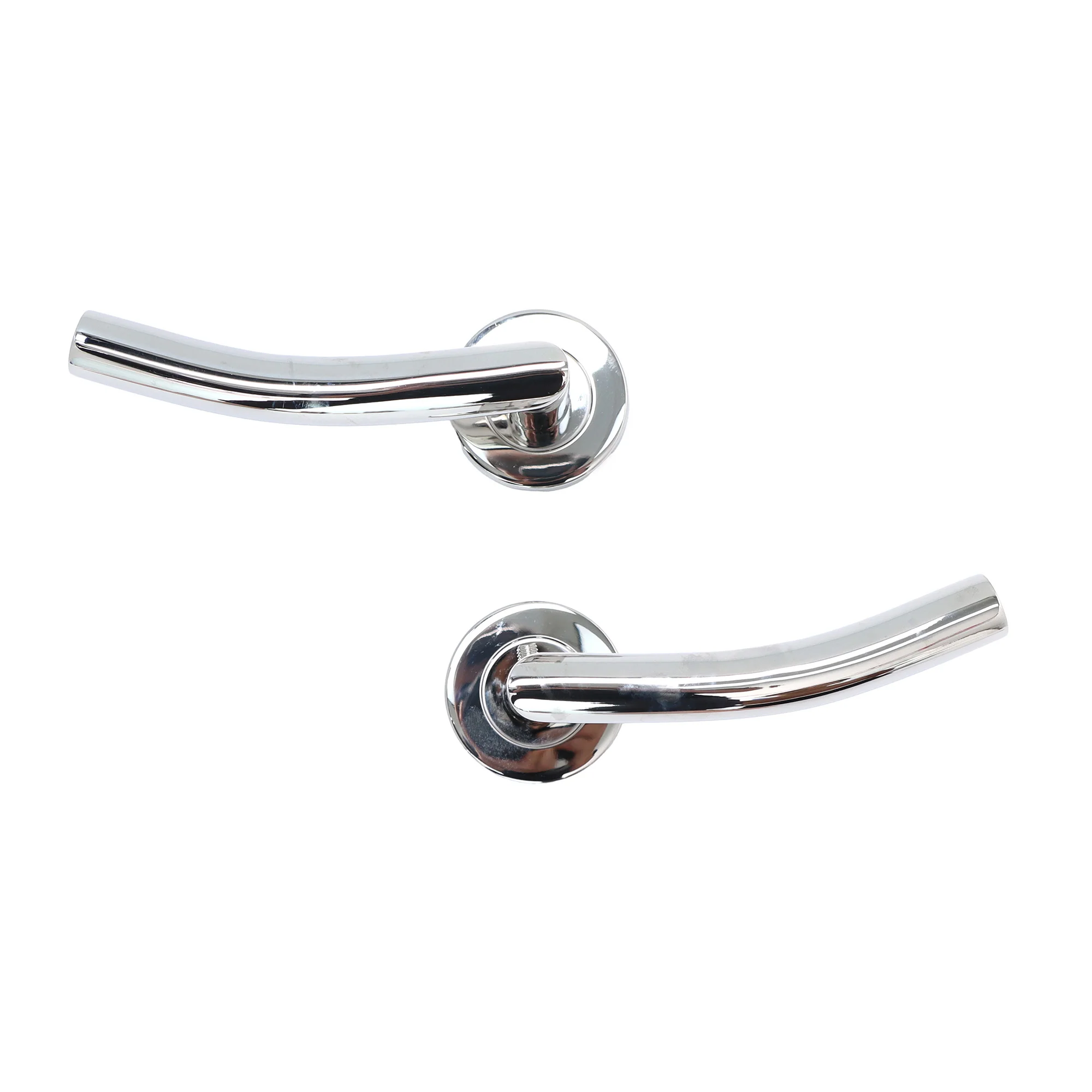 Superior Miranda Lever on Round Rose CE13 Fire Door Handle Set - Polished Stainless Steel (123555) - Image 6
