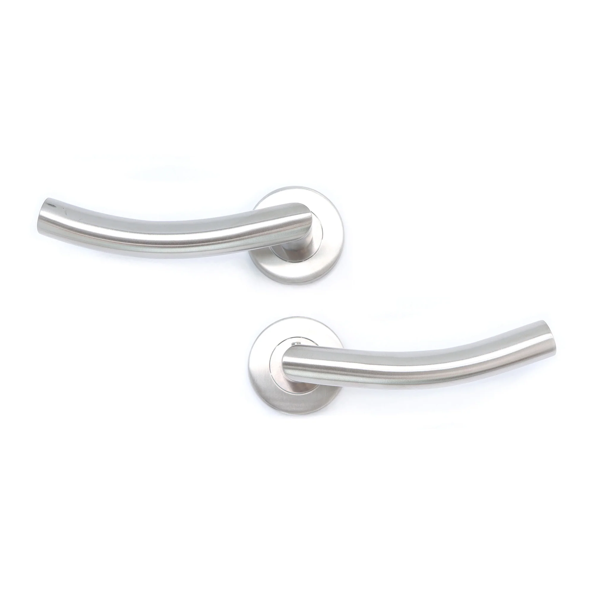 Superior Miranda Lever on Round Rose CE13 Fire Door Handle Set - Satin Stainless Steel (123554) - Image 6