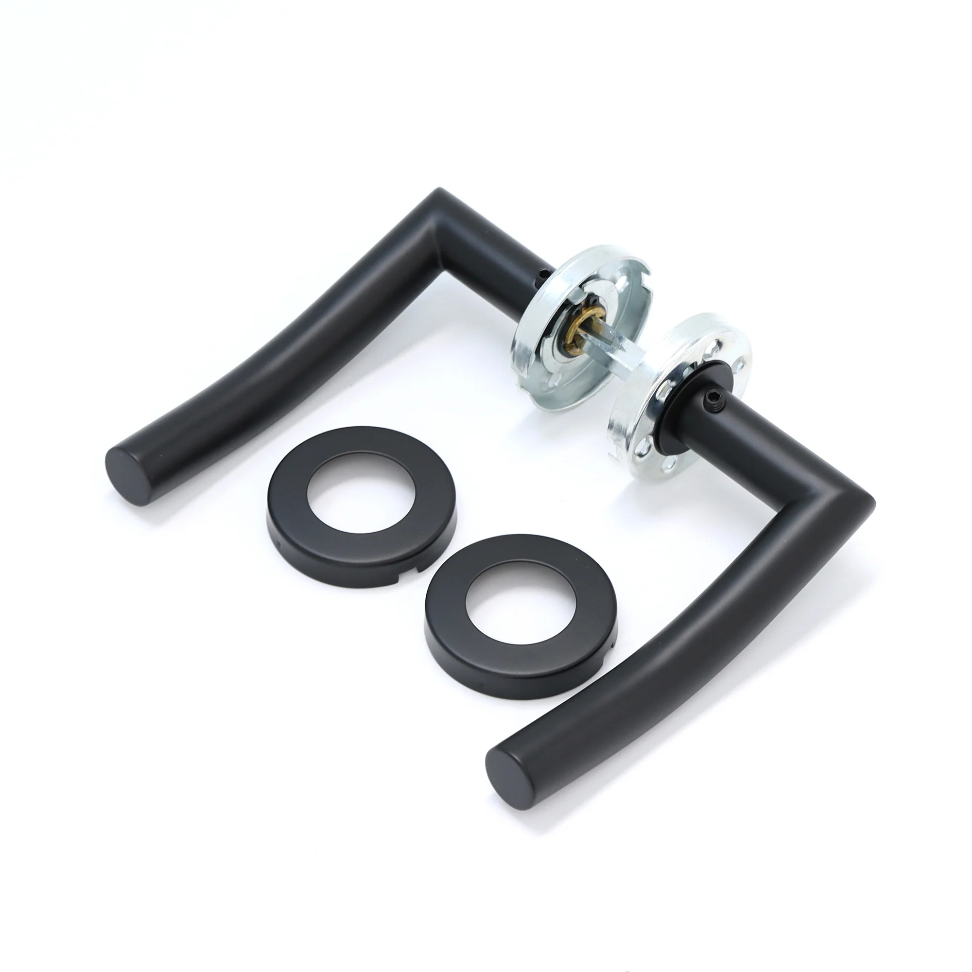 Superior Miranda Lever on Round Rose Handle Set - Matt Black (123499) - Image 3