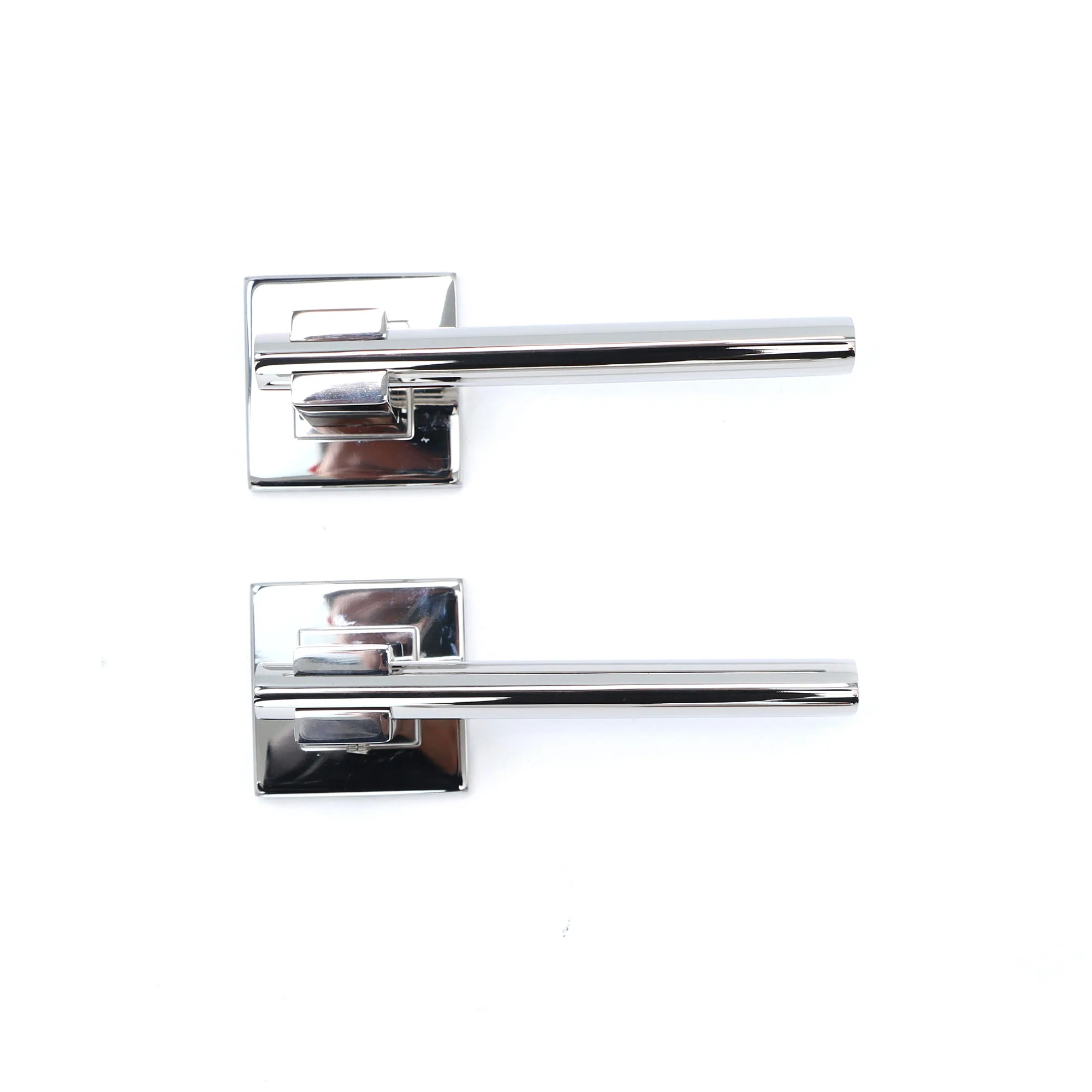 Superior Phobos Lever on Square Rose Bathroom Handle Set - Polished Stainless Steel (123520) - Image 2