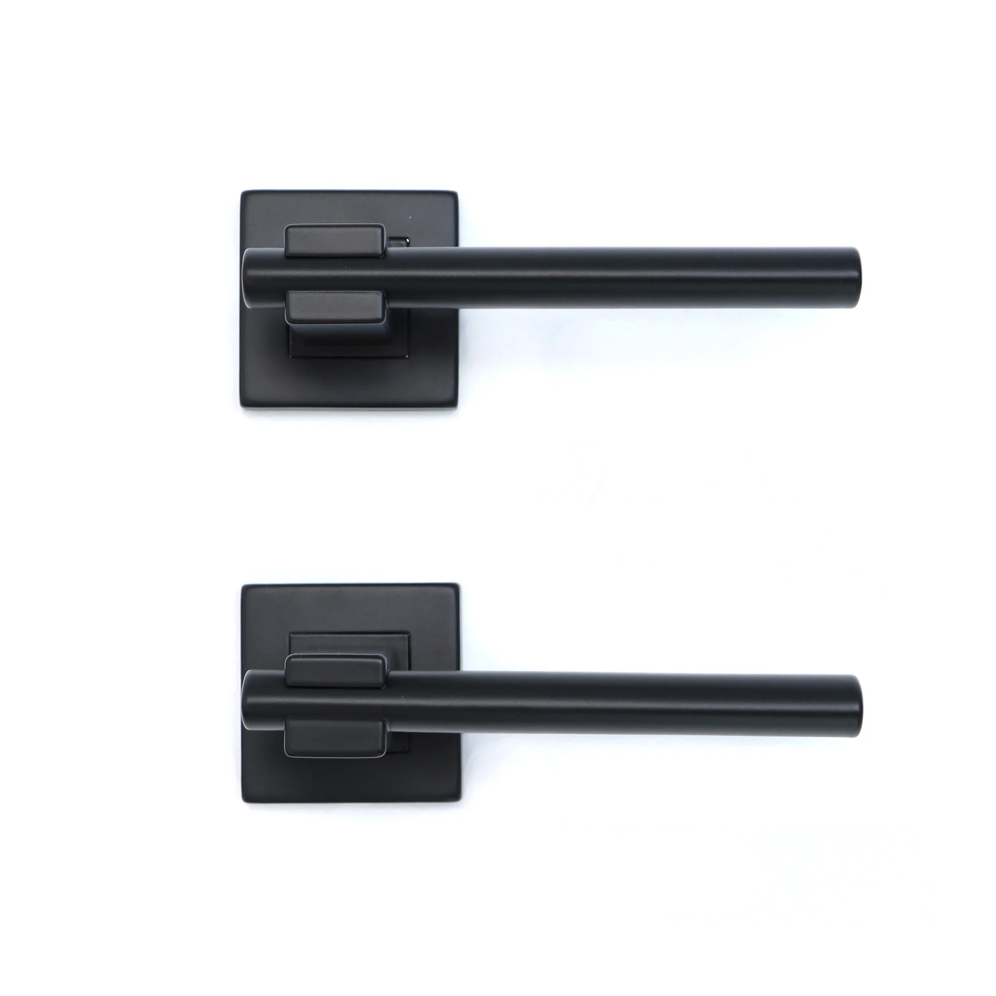 Superior Phobos Lever on Square Rose CE13 Fire Door Handle Set - Matt Black (123550) - Image 2