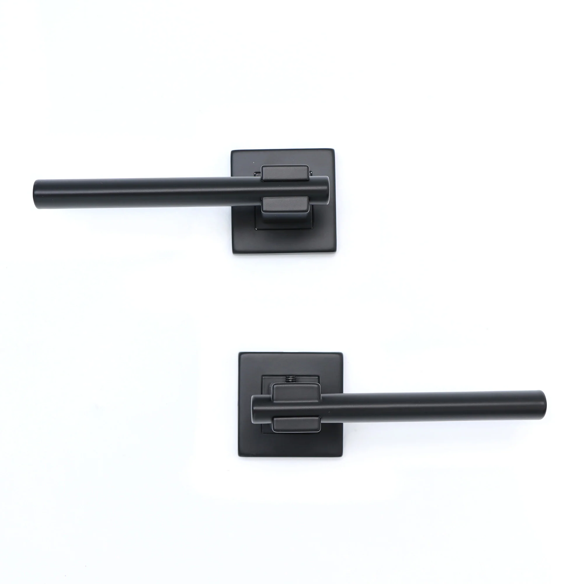 Superior Phobos Lever on Square Rose CE13 Fire Door Handle Set - Matt Black (123550) - Image 4