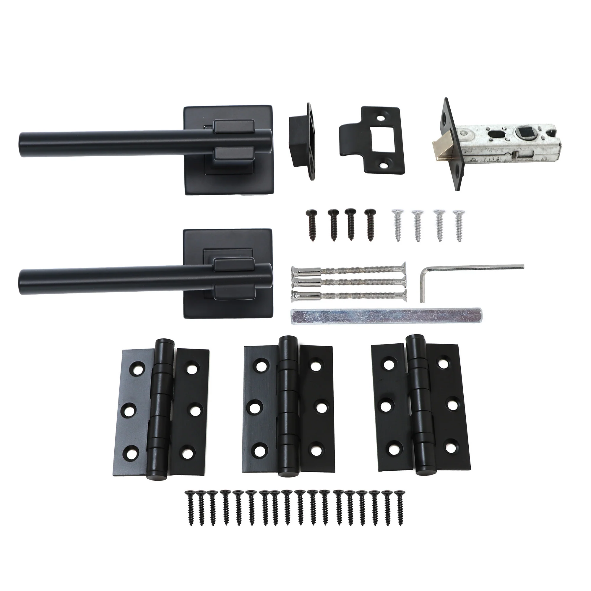 Superior Phobos Lever on Square Rose CE13 Fire Door Handle Set - Matt Black (123550) - Image 6