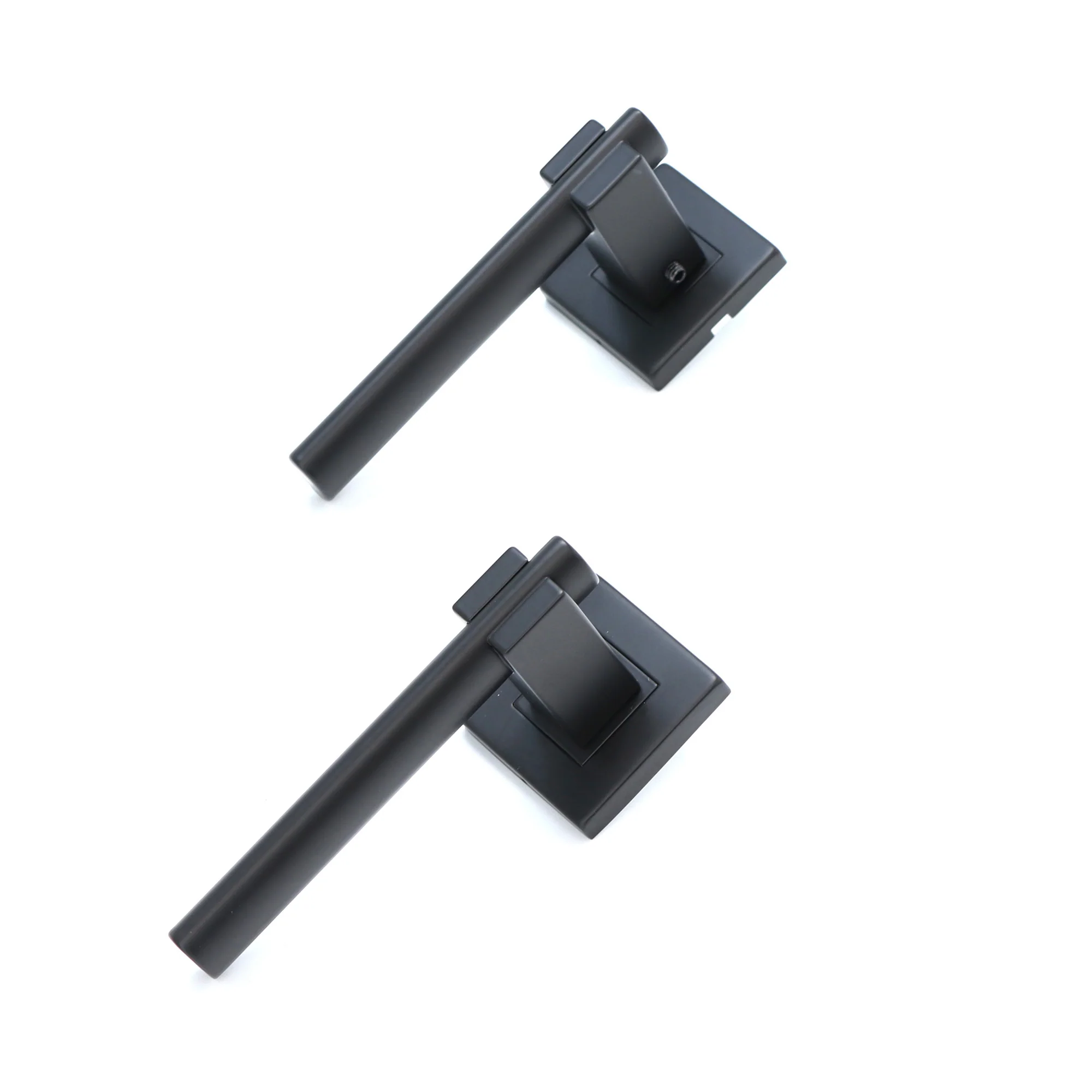 Superior Phobos Lever on Square Rose Handle Set - Matt Black (123492) - Image 5