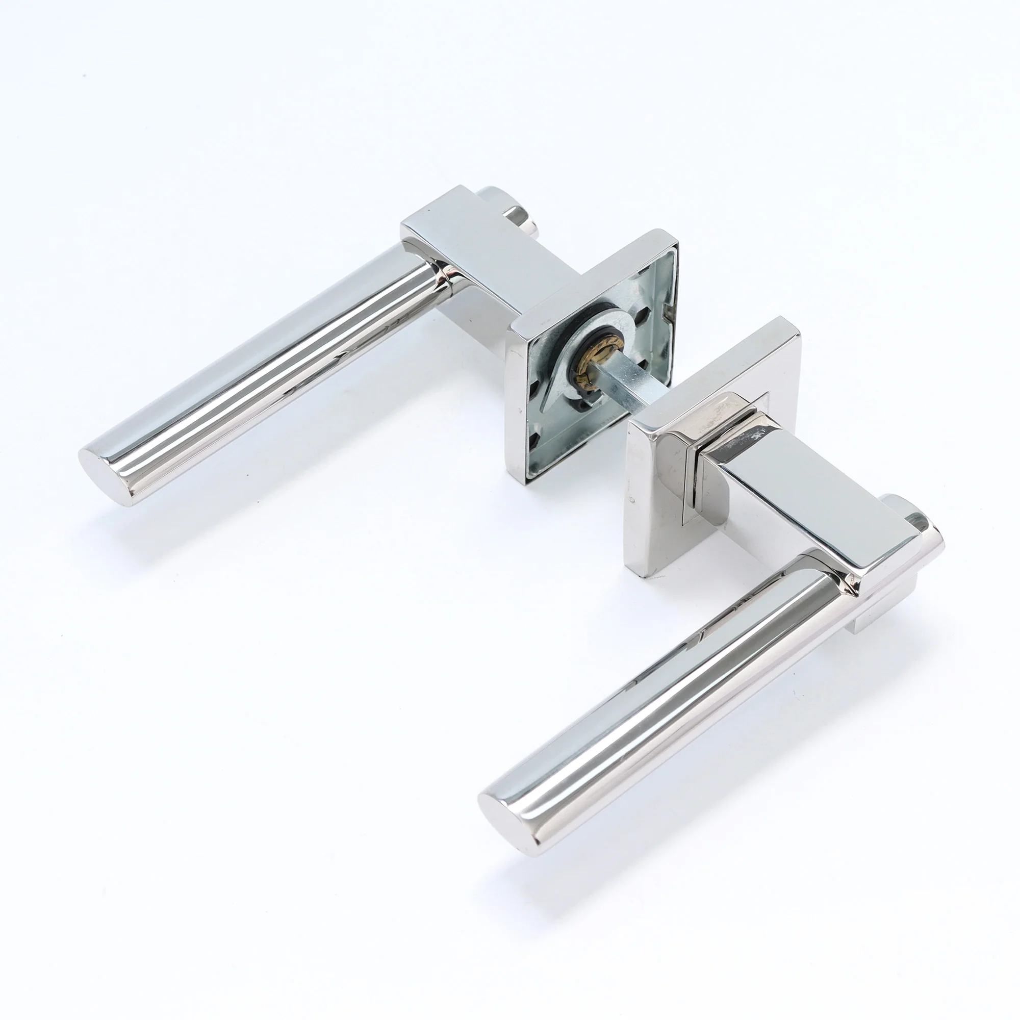 Superior Phobos Lever on Square Rose Handle Set - Polished Stainless Steel (123491) - Image 3