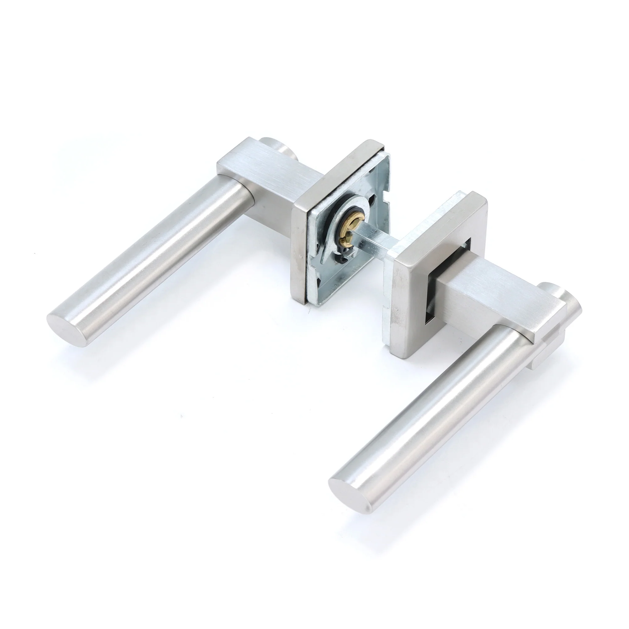 Superior Phobos Lever on Square Rose Handle Set - Satin Stainless Steel (123490) - Image 3