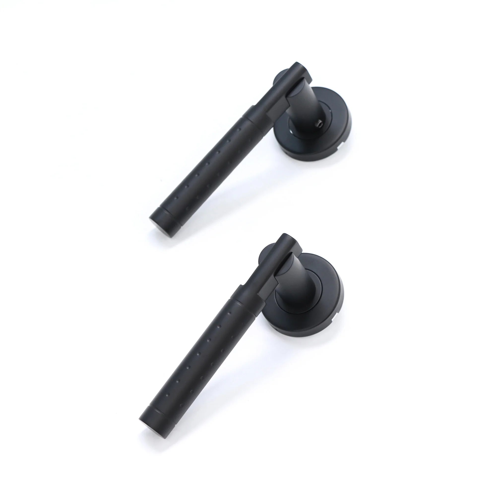 Superior Proxima Lever on Round Rose CE13 Fire Door Handle Set - Matt Black (123553) - Image 3