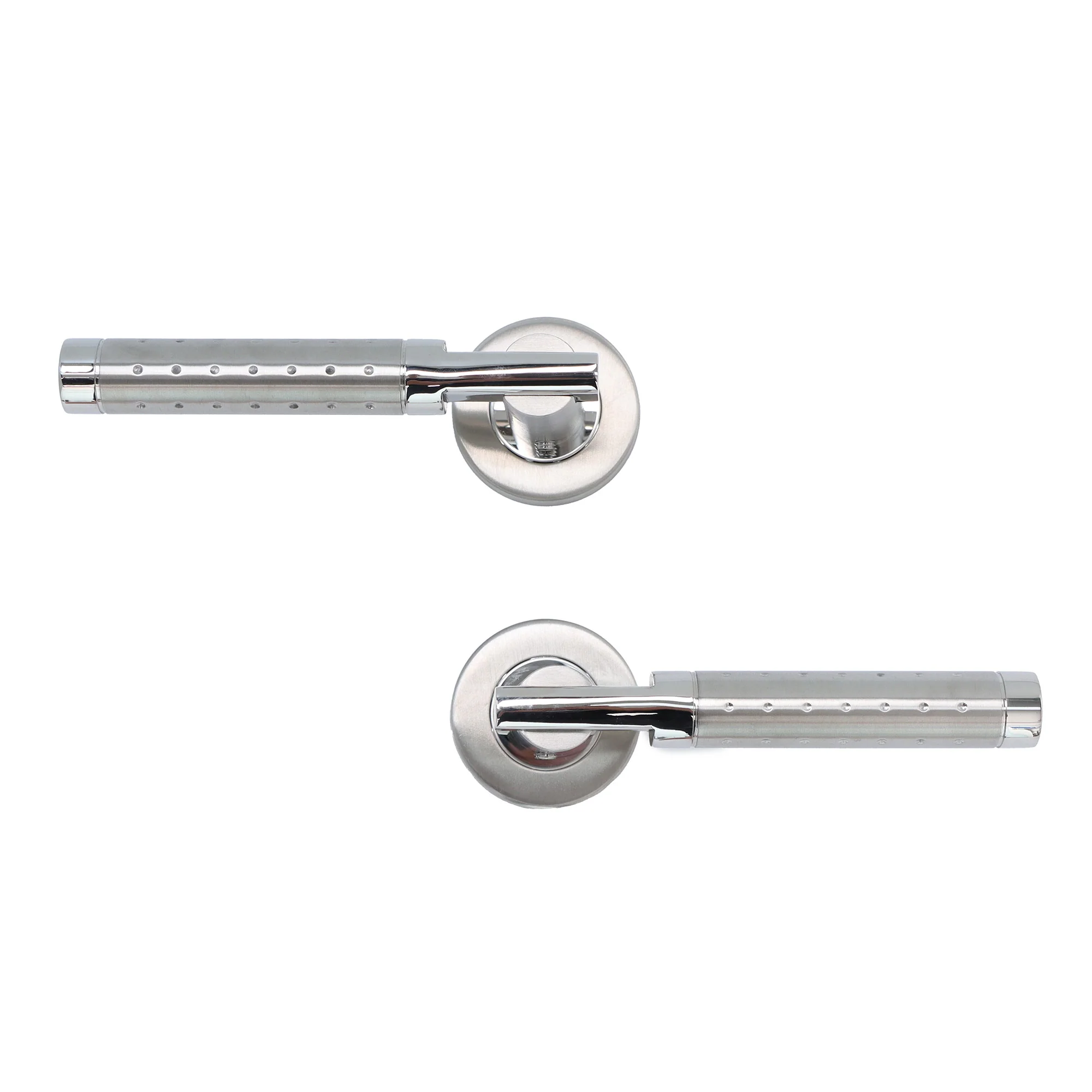 Superior Proxima Lever on Round Rose CE13 Fire Door Handle Set - Polished Stainless Steel (123552) - Image 4