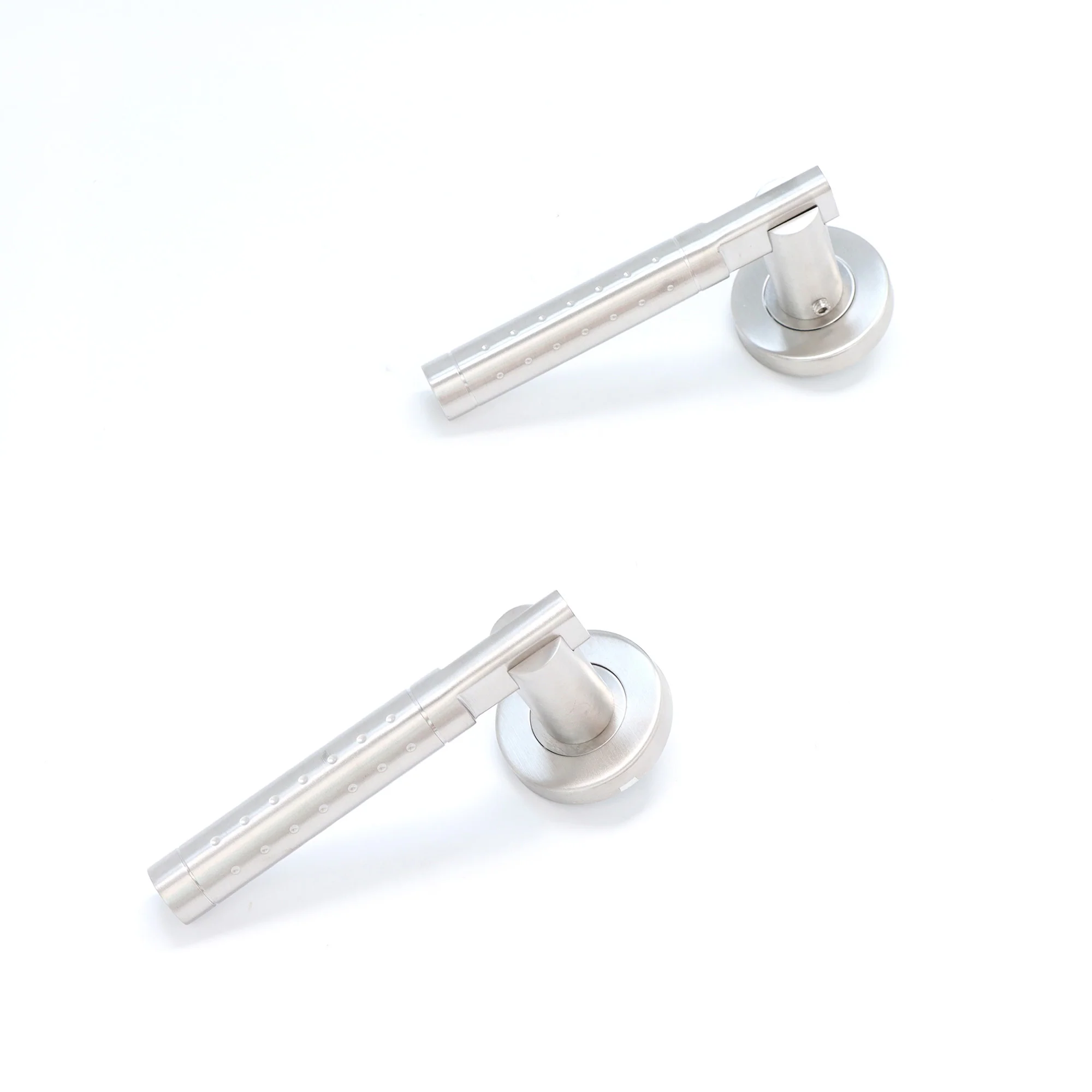 Superior Proxima Lever on Round Rose CE13 Fire Door Handle Set - Satin Stainless Steel (123551) - Image 3