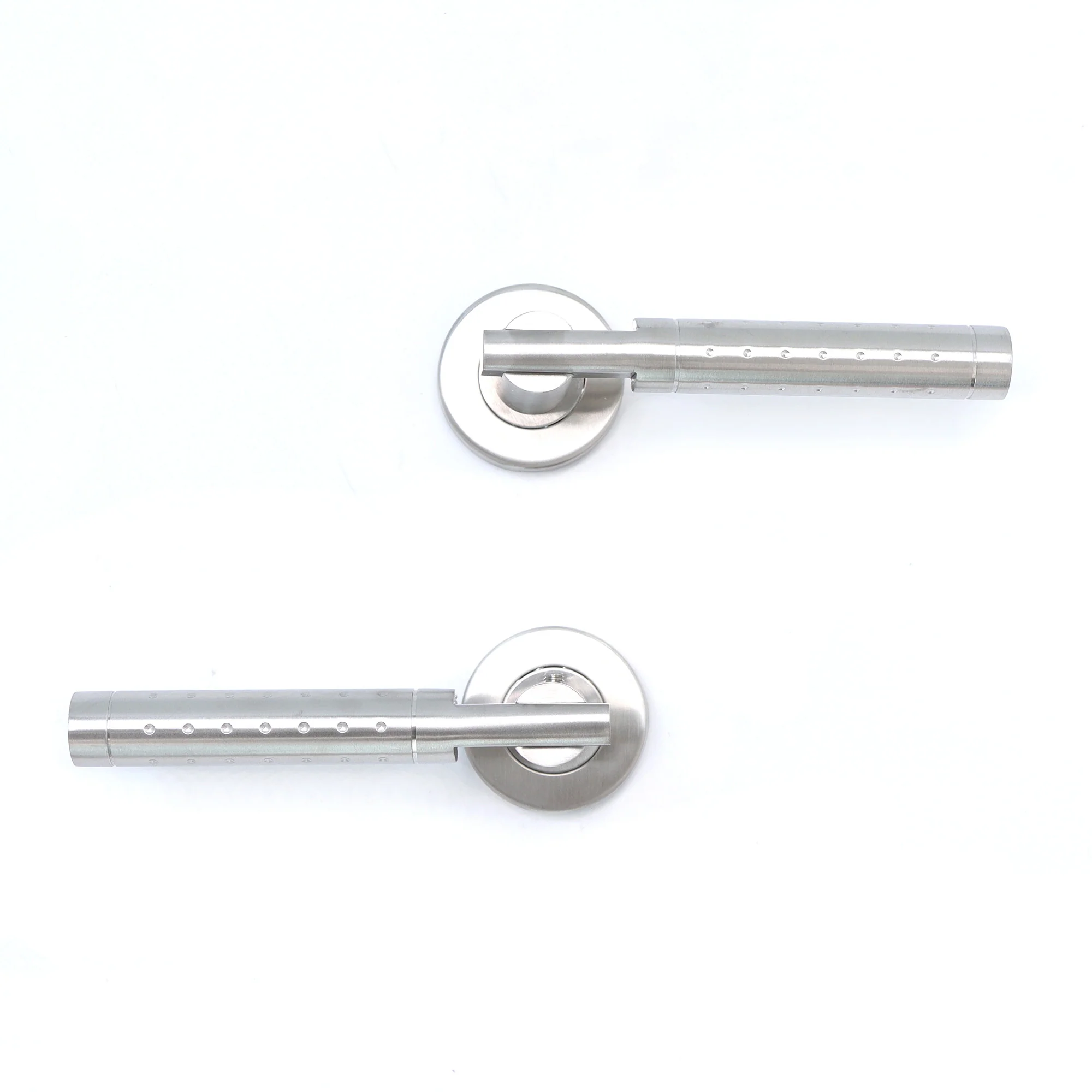 Superior Proxima Lever on Round Rose CE13 Fire Door Handle Set - Satin Stainless Steel (123551) - Image 4