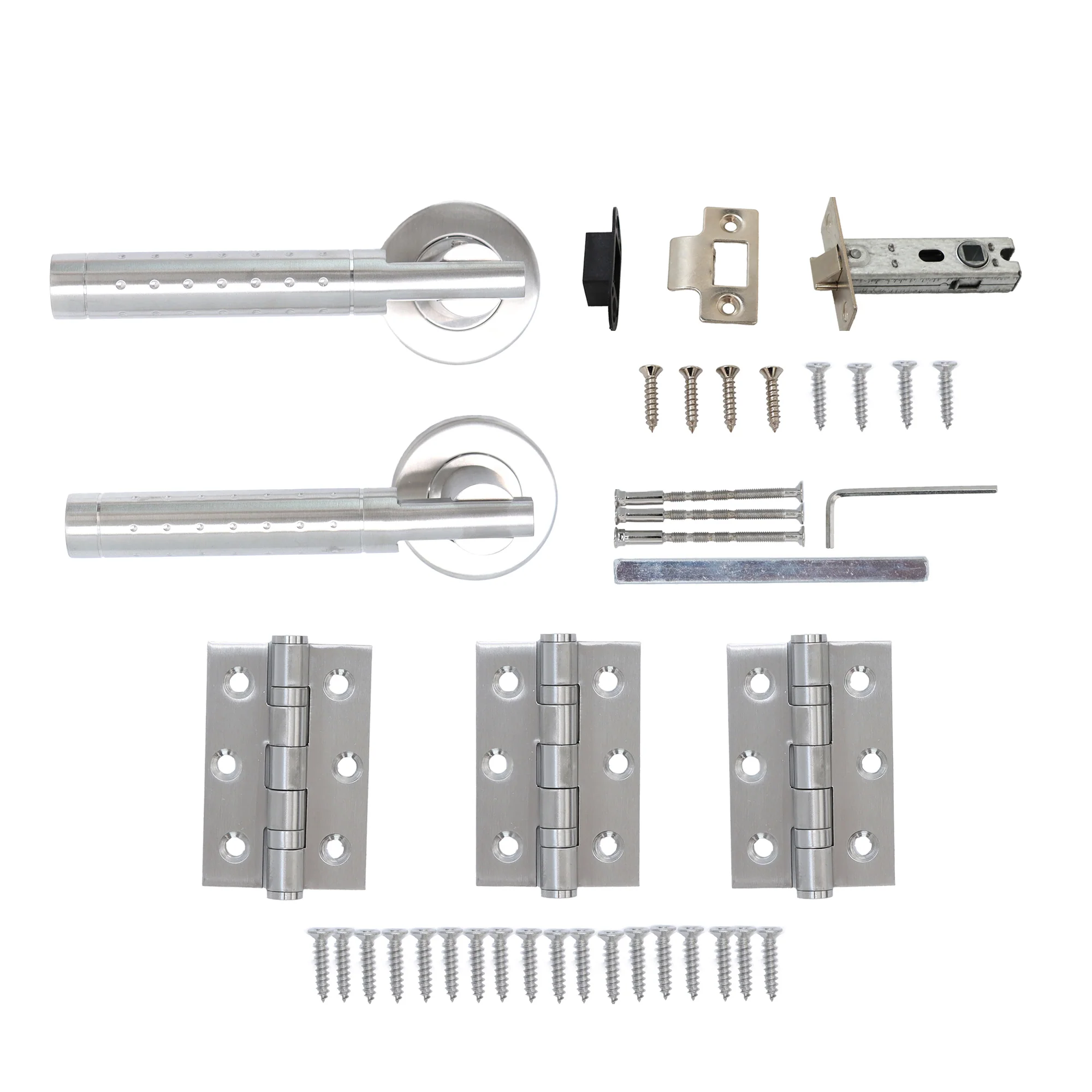 Superior Proxima Lever on Round Rose CE13 Fire Door Handle Set - Satin Stainless Steel (123551) - Image 6