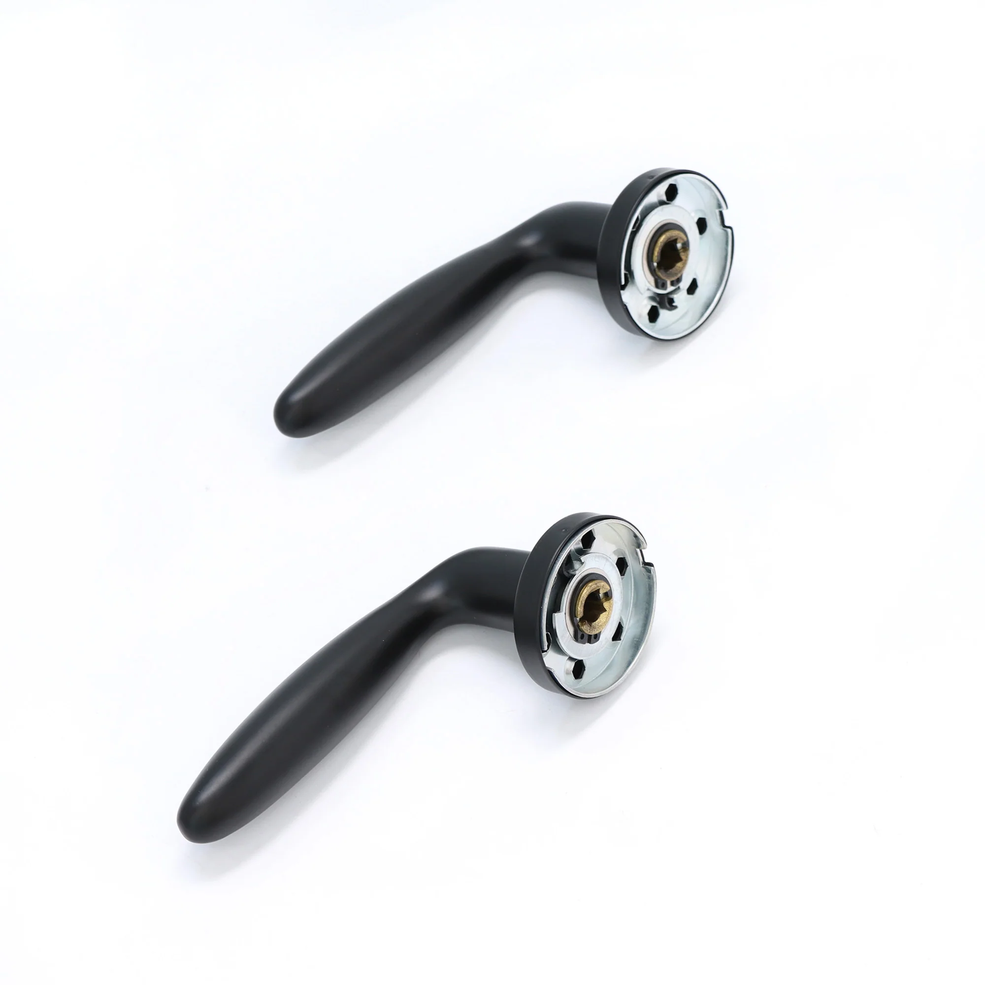 Superior Sirius Lever on Round Rose CE13 Fire Door Handle Set - Matt Black (123543) - Image 3