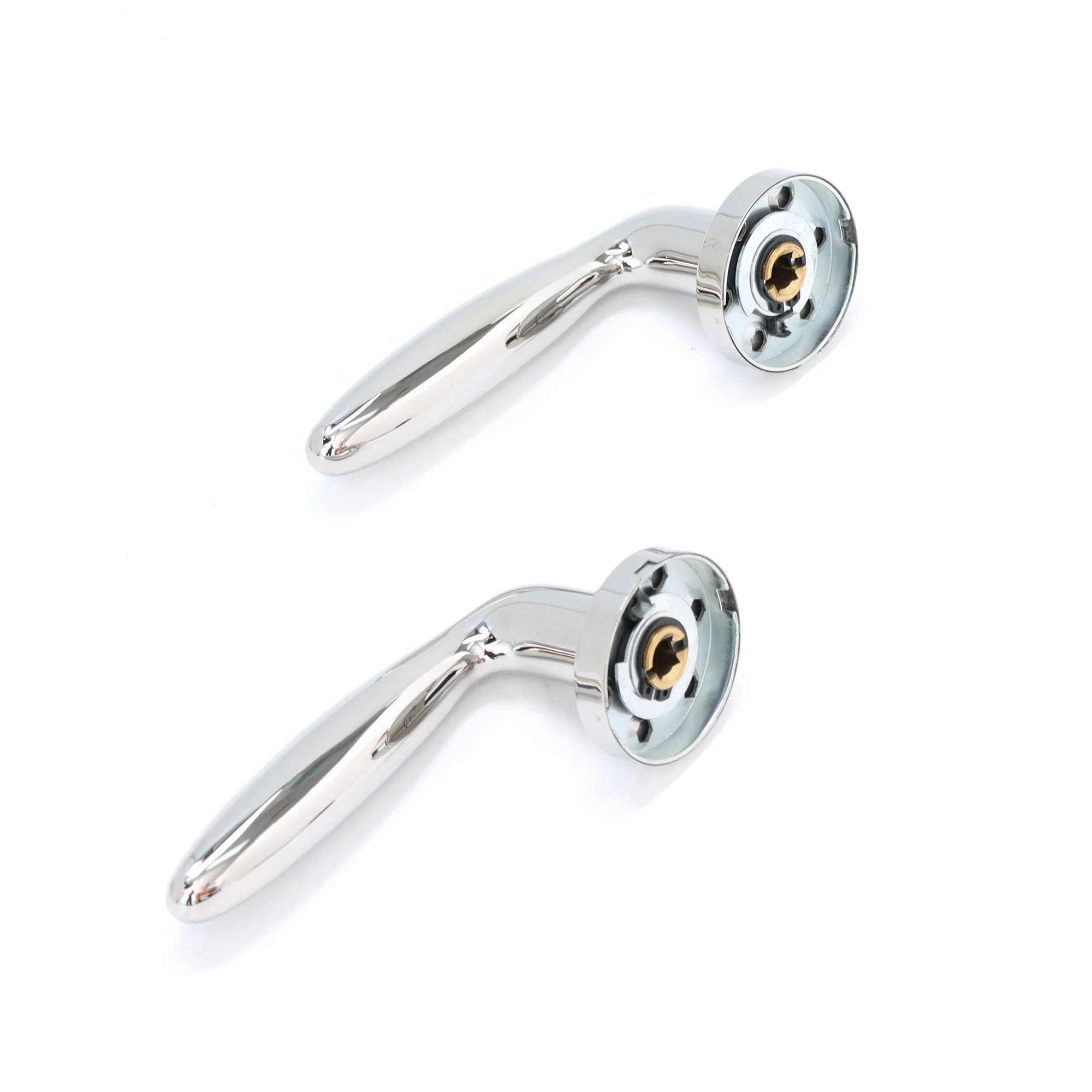 Superior Sirius Lever on Round Rose Handle Set - Polished Stainless Steel (123483) - Image 5