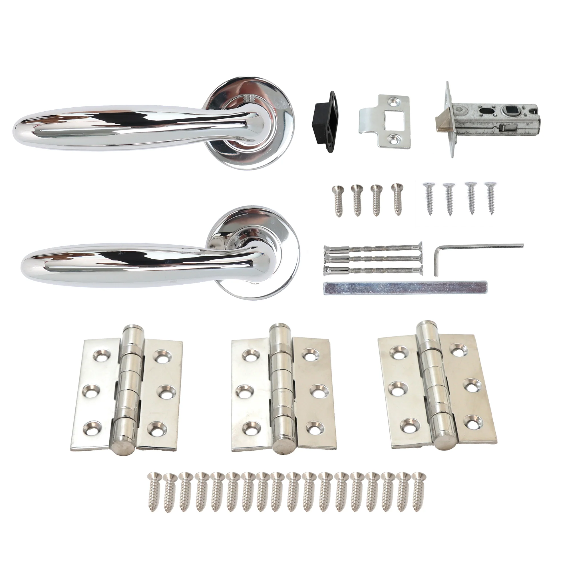 Superior Sirius Lever on Round Rose Handle Set - Polished Stainless Steel (123483) - Image 7