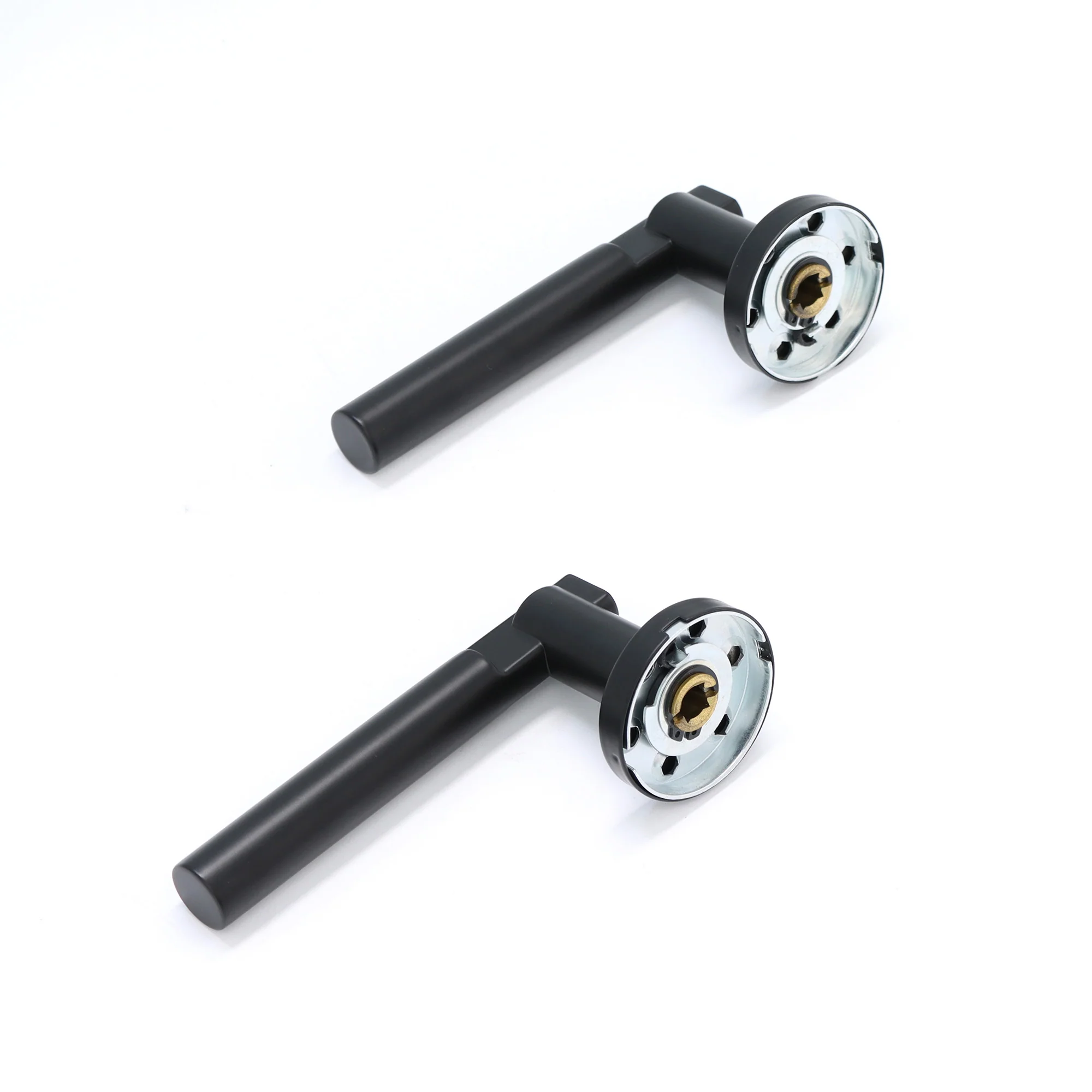 Superior Titan Lever on Round Rose Bathroom Handle Set - Matt Black (123510) - Image 3