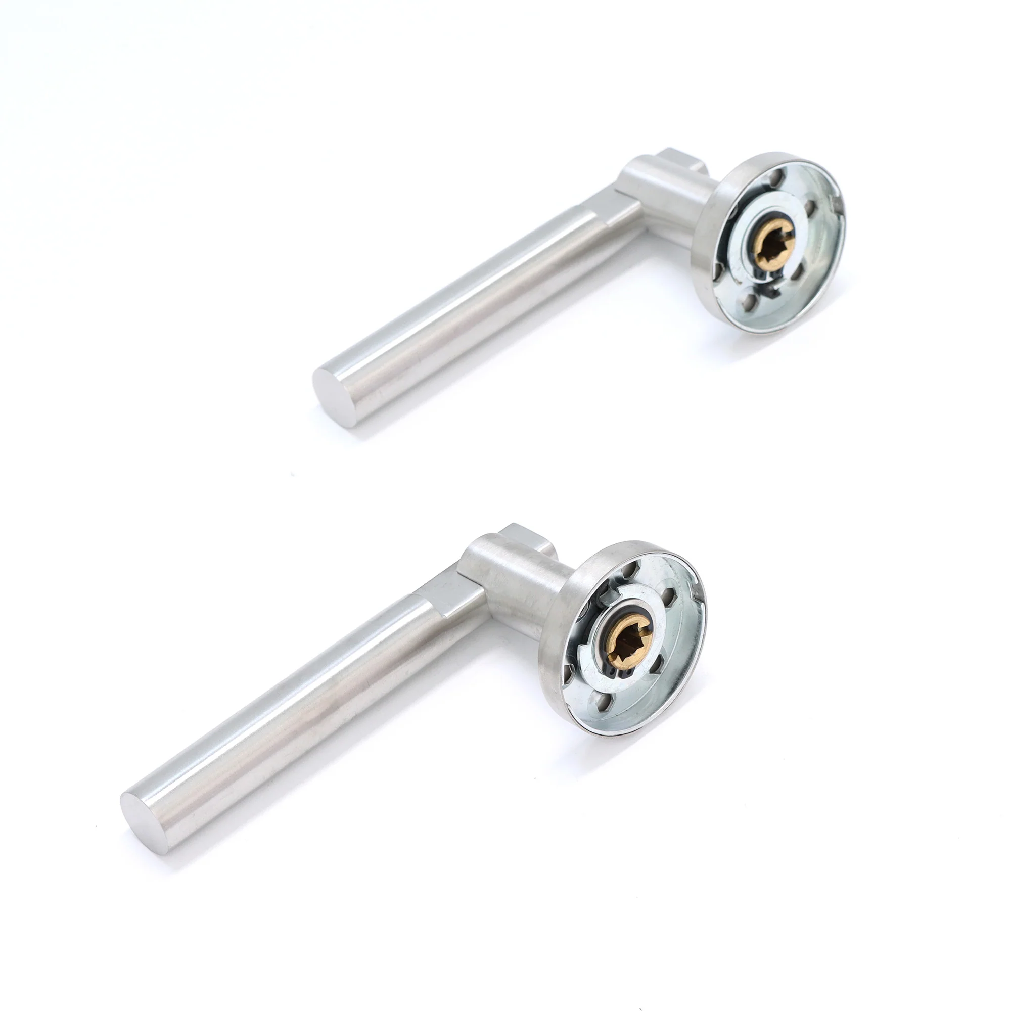 Superior Titan Lever on Round Rose Bathroom Handle Set - Satin Stainless Steel (123508) - Image 6