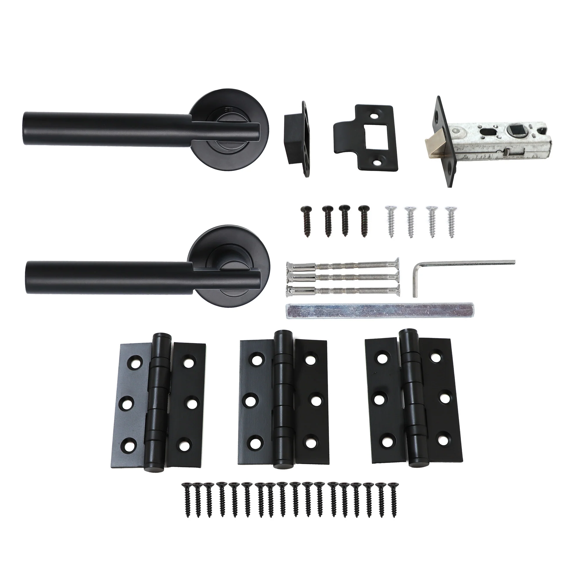 Superior Titan Lever on Round Rose CE13 Fire Door Handle Set - Matt Black (123539) - Image 6